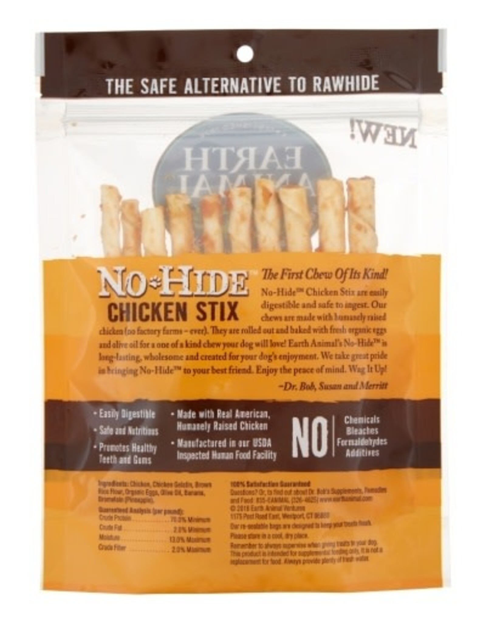 Earth Animal EARTH ANIMAL DOG NO-HIDE CHICKEN STIX 10 PACK