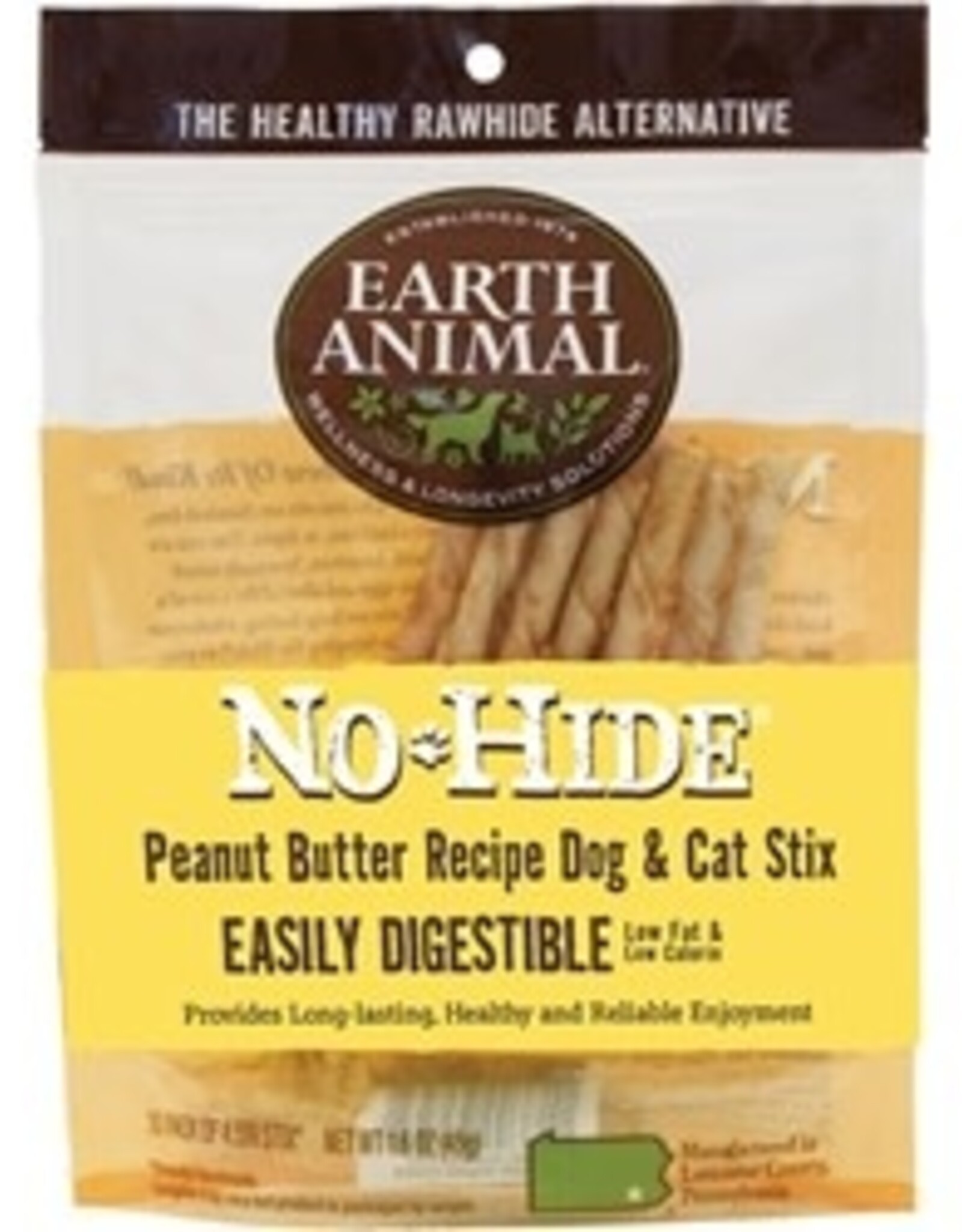Earth Animal EARTH ANIMAL DOG NO-HIDE PEANUT BUTTER STIX 10 PACK