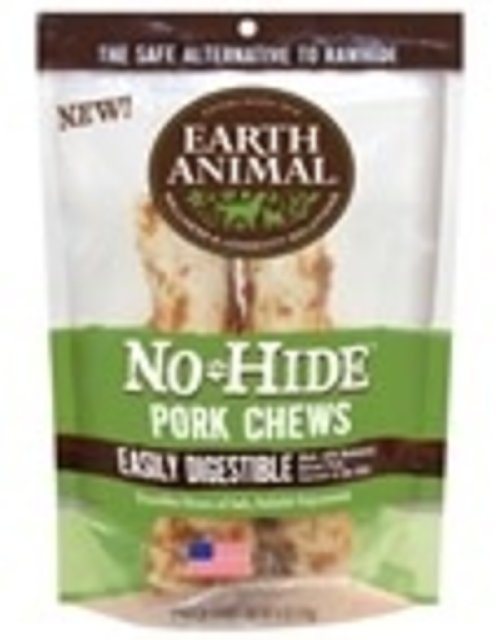 Earth Animal EARTH ANIMAL DOG NO-HIDE PORK MEDIUM 2 PACK