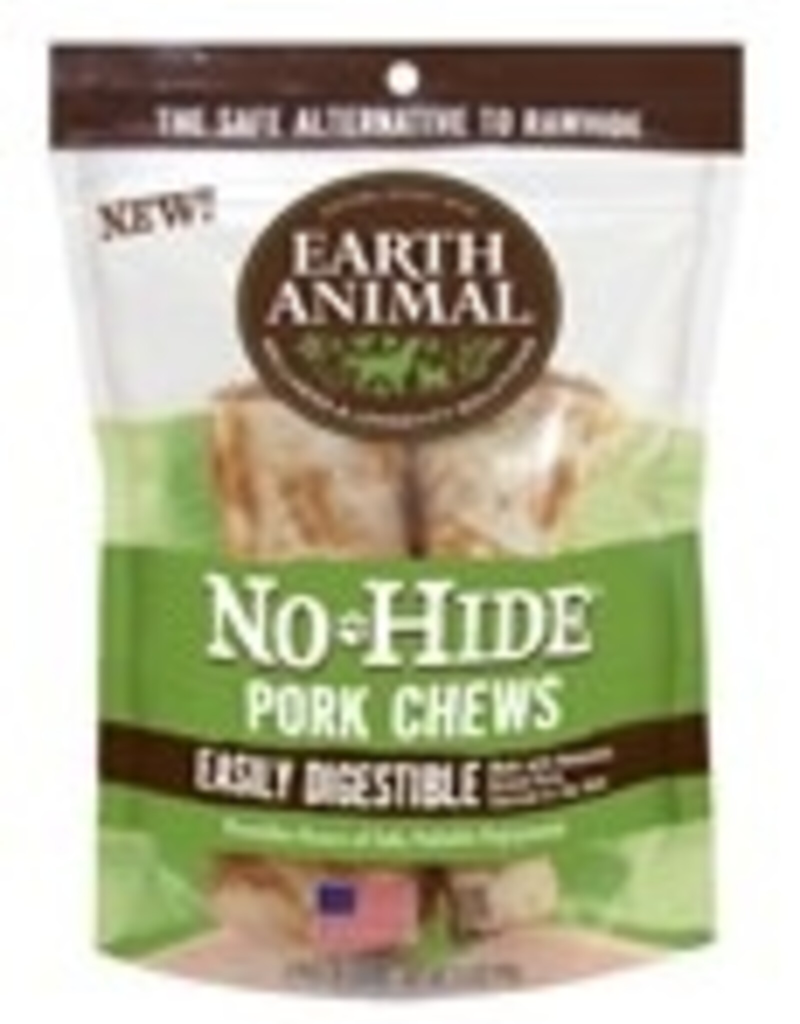 Earth Animal EARTH ANIMAL DOG NO-HIDE PORK SMALL 2 PACK