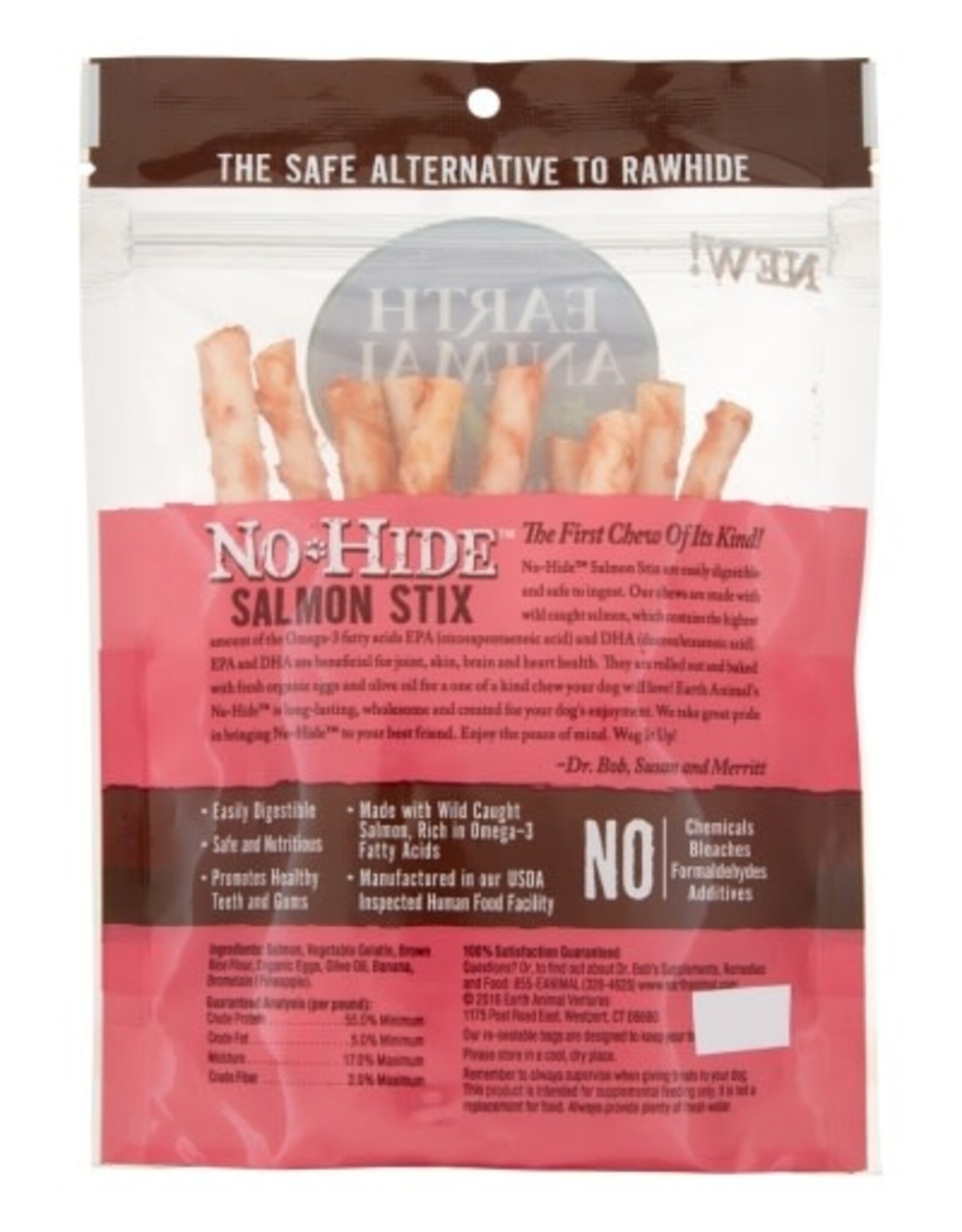Earth Animal EARTH ANIMAL DOG NO-HIDE SALMON STIX 10 PACK