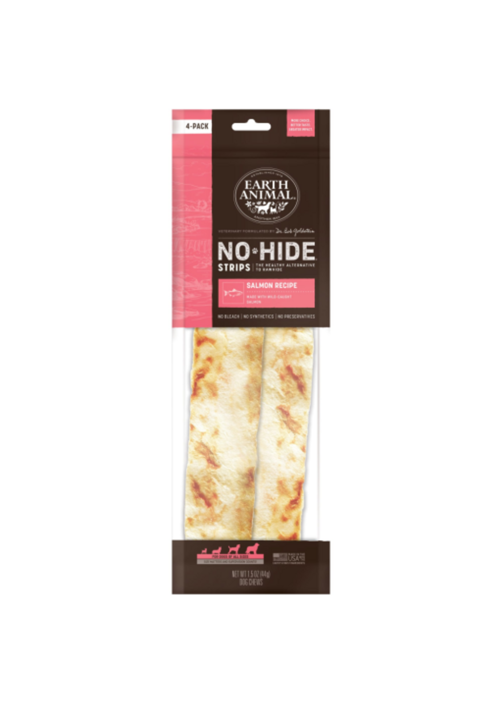 Earth Animal Earth Animal Dog No-Hide Salmon Strips - 4 Pack