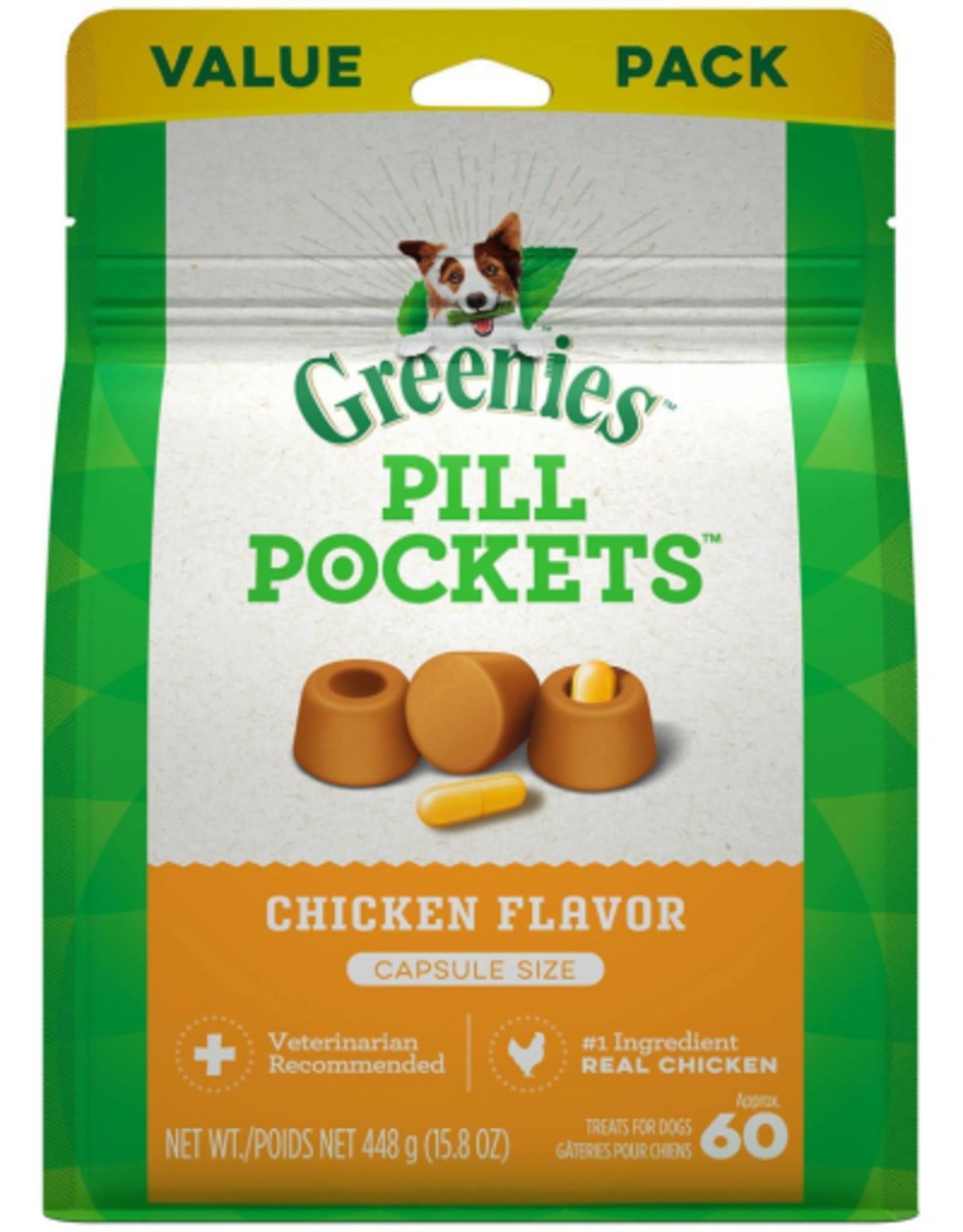 Greenies GREENIES PILL POCKET DOG CHICKEN CAPSULE 15.8OZ