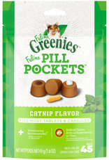 Greenies Greenies Feline Pill Pockets Cat Treats Catnip Flavor - 1.6 oz. (45 Treats)