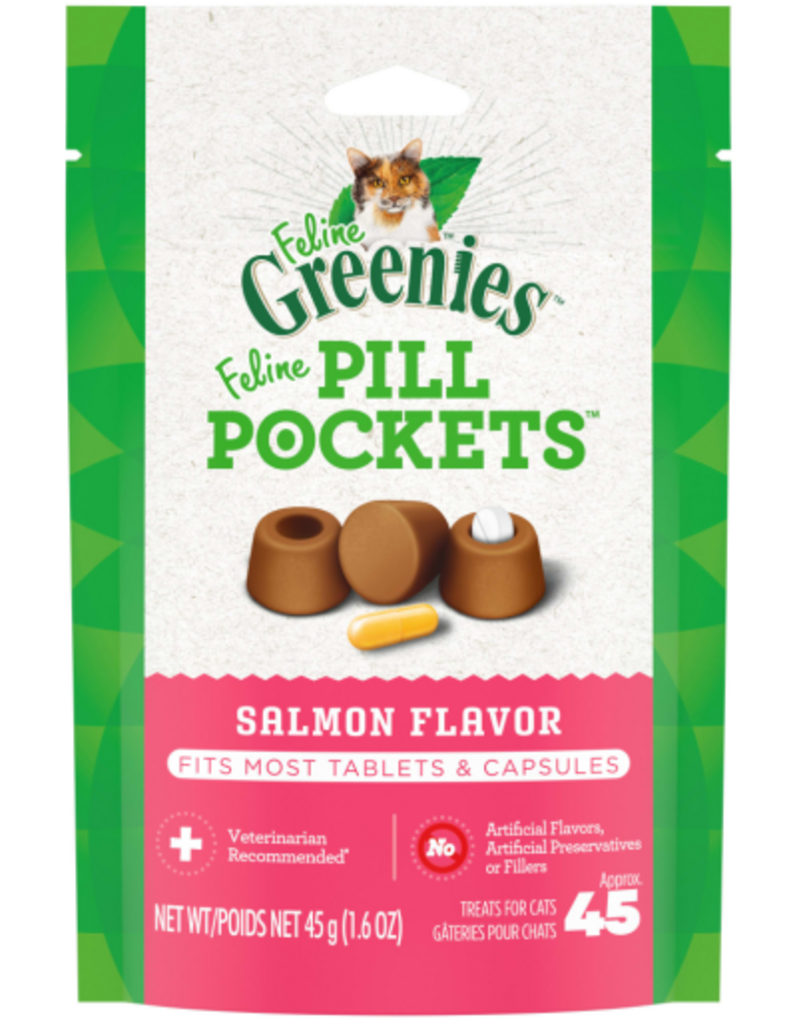 Greenies Greenies Pill Pockets Salmon Flavor Cat Treats - 1.6 oz