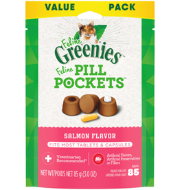 Greenies Greenies Feline Pill Pockets Cat Treats Salmon Flavor - 3 oz. (85 Treats)