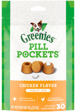 Greenies Greenies Pill Pockets Tablet Size Natural Soft Dog Treats  Chicken Flavor  3.2 oz. (30 Treats)