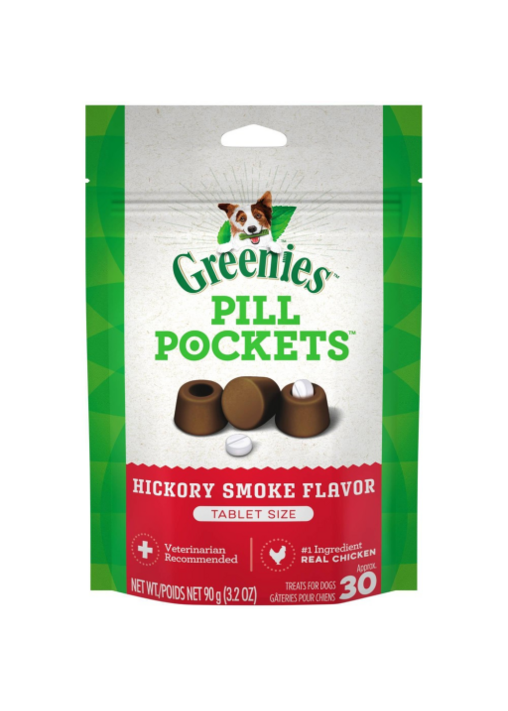 Greenies Greenies Pill Pockets Dog Treats Tablets Hickory Smoked - 3.2 oz (30 Treats)