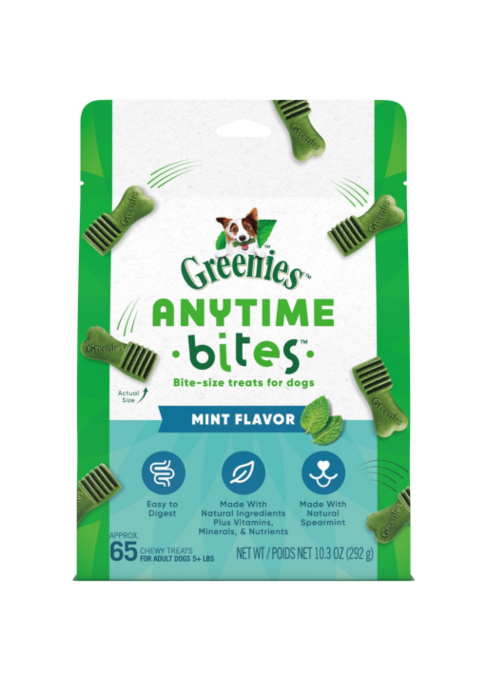 Greenies Greenies Anytime Bites Bite-Size Dog Dental Treats Mint - 10.3 oz