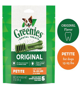 Greenies Greenies Original Petite Natural Dental Treats for Dogs 3 oz Pouch (5 Count)