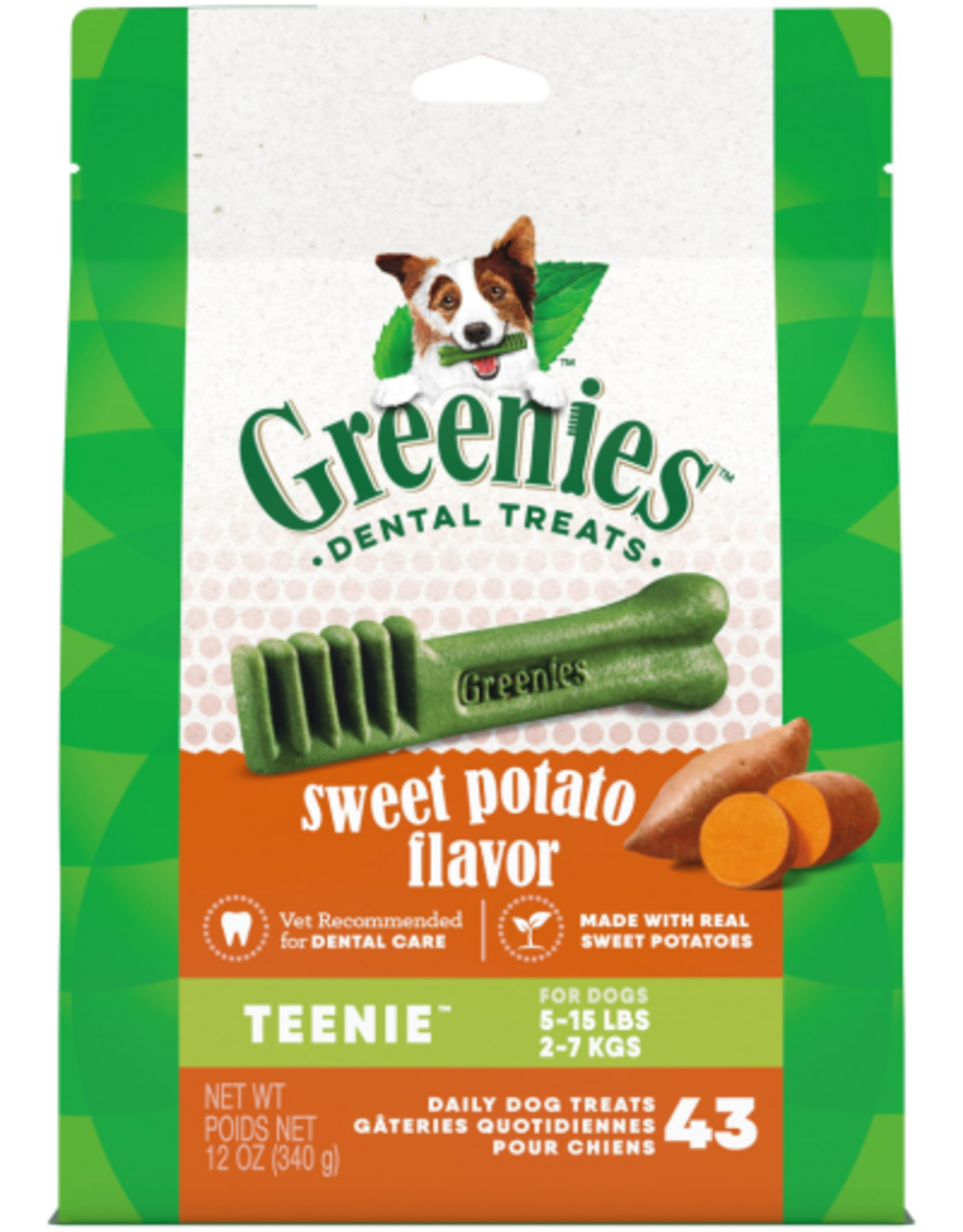 Greenies Greenies Teenie Natural Dog Dental Treats Sweet Potato Flavor 12 oz. Pack (43 Treats)