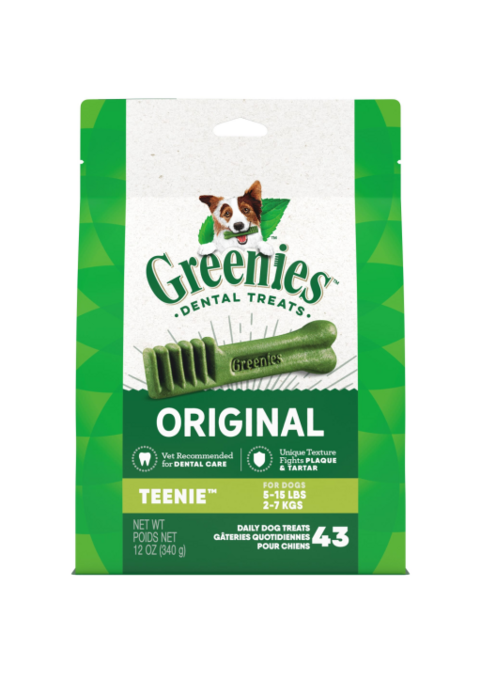 Greenies Greenies Original Teenie Natural Dental Treats for Dogs 12 oz Pack (43 Treats)