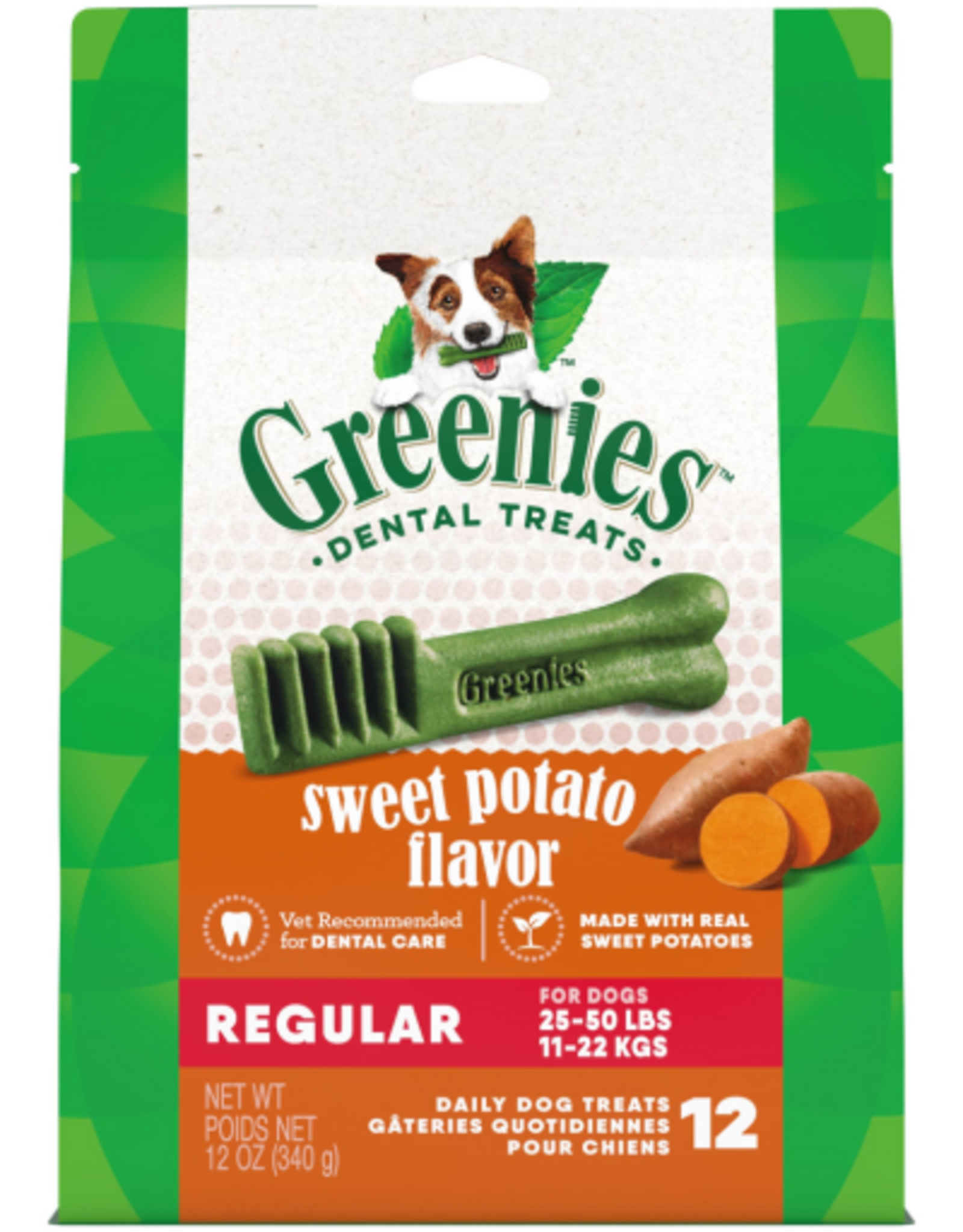 Greenies Greenies Regular Natural Dog Dental Treats  Sweet Potato Flavor  12 oz. Pack (12 Treats)