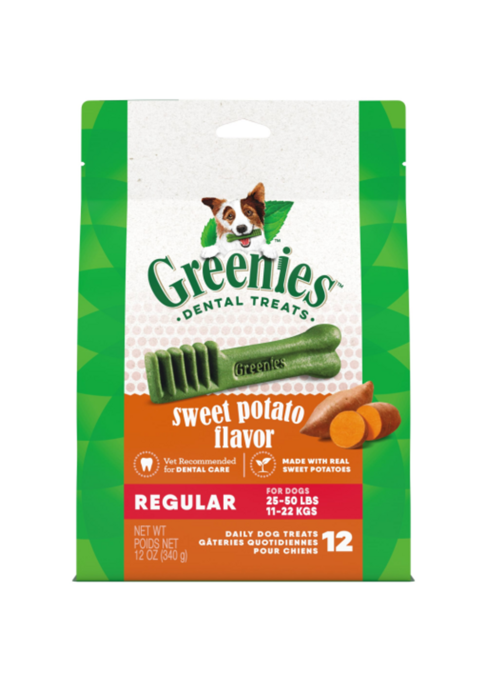 Greenies Greenies Regular Natural Dog Dental Treats  Sweet Potato Flavor  12 oz. Pack (12 Treats)