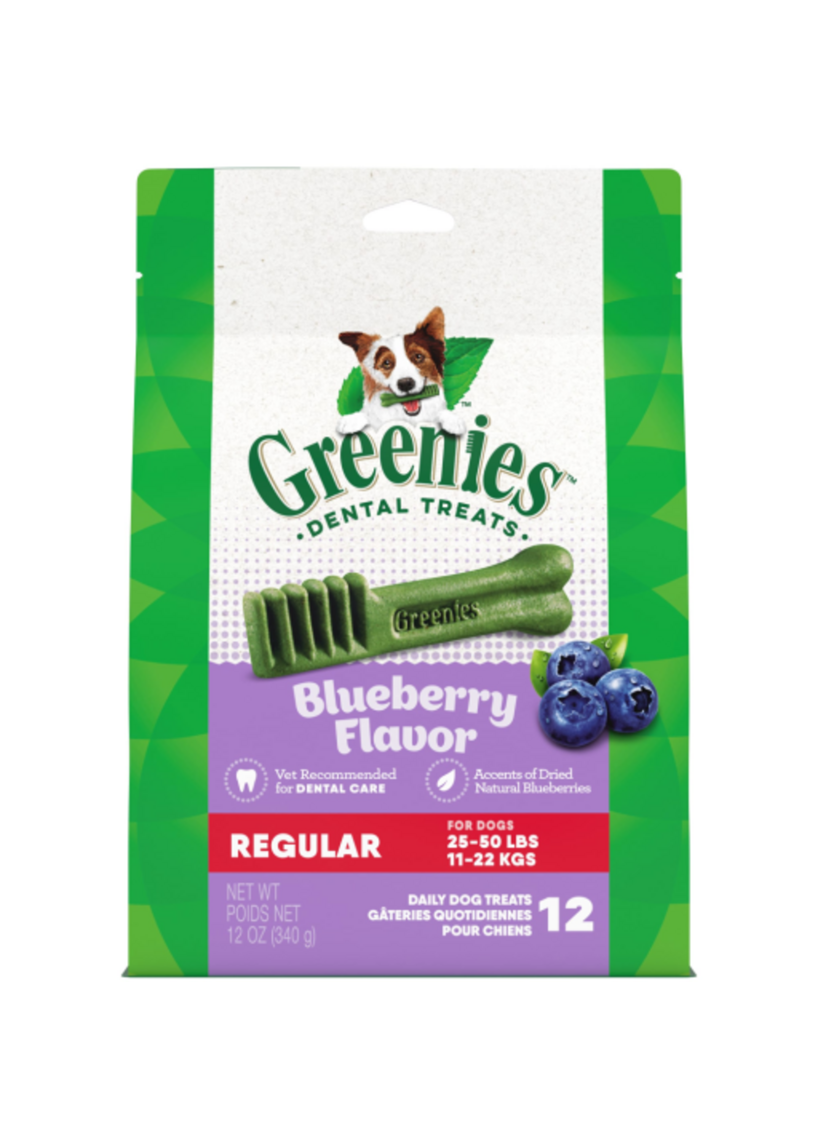 Greenies Greenies Regular Natural Dental Dog Treats  Blueberry Flavor  12 oz. Pack (12 Count)