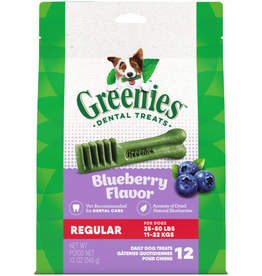 Greenies Greenies Regular Natural Dental Dog Treats  Blueberry Flavor  12 oz. Pack (12 Count)