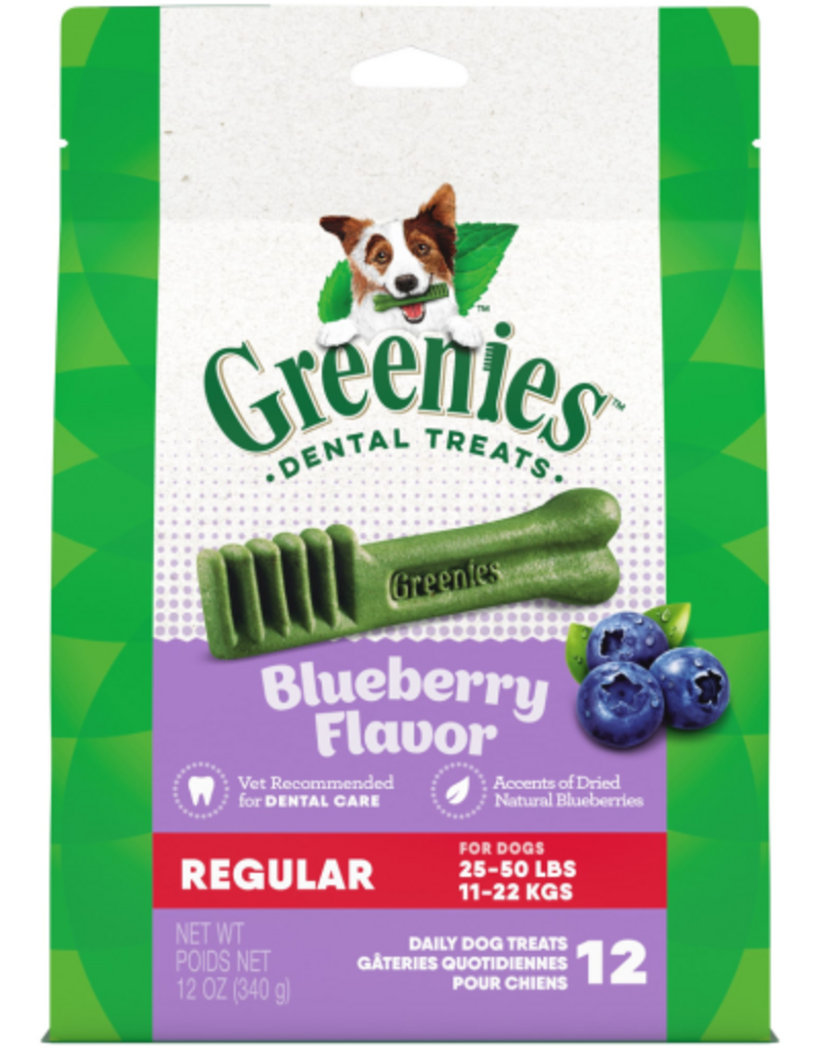 Greenies Greenies Regular Natural Dental Dog Treats  Blueberry Flavor  12 oz. Pack (12 Count)