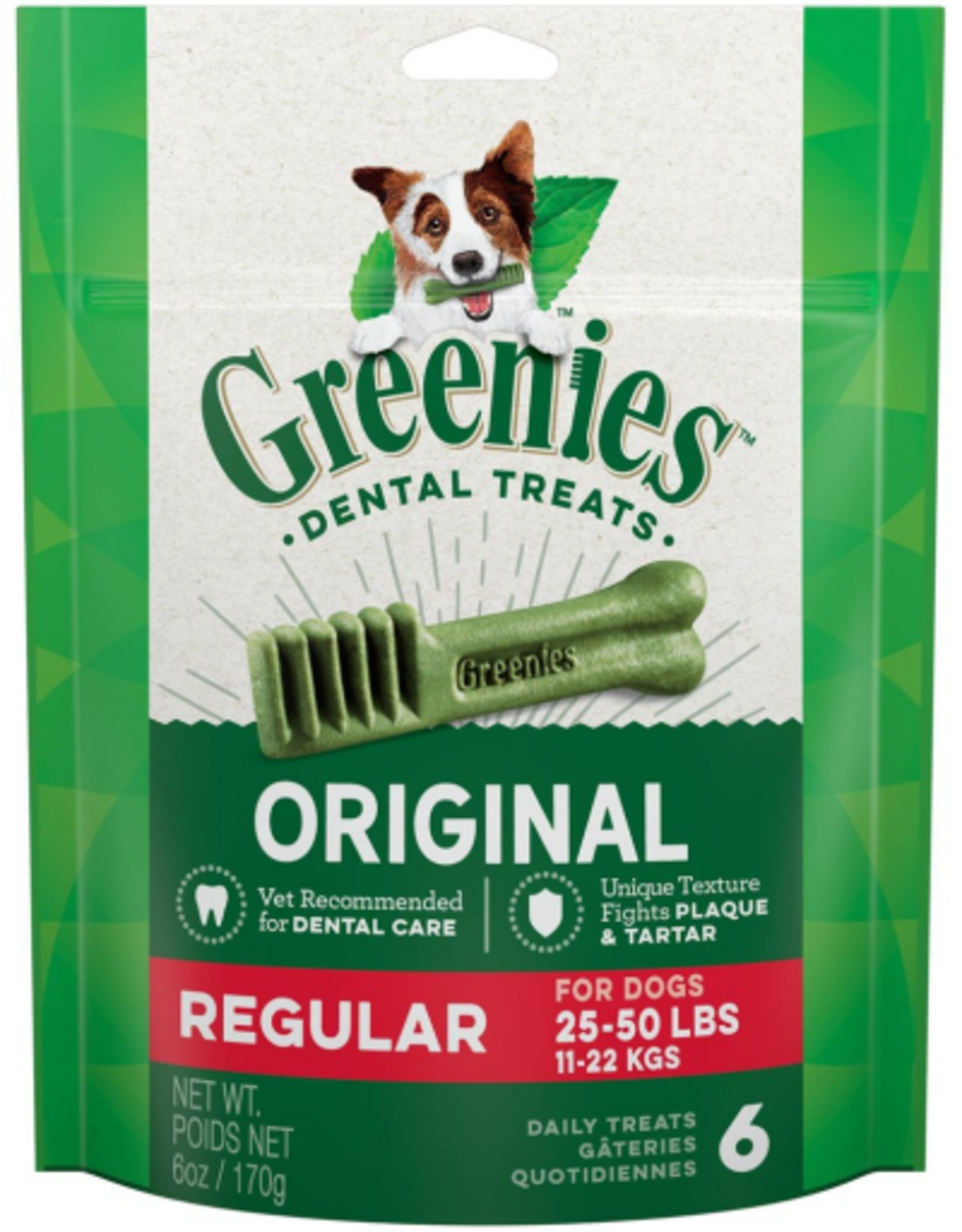 Greenies Greenies Original Regular Natural Dental Care Dog Treats 6 oz Pack (6 Treats)