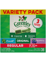 Greenies Greenies Regular Size Natural Dog Dental Chews 3-Flavor Variety Pack  (3) 12 oz. Pouches