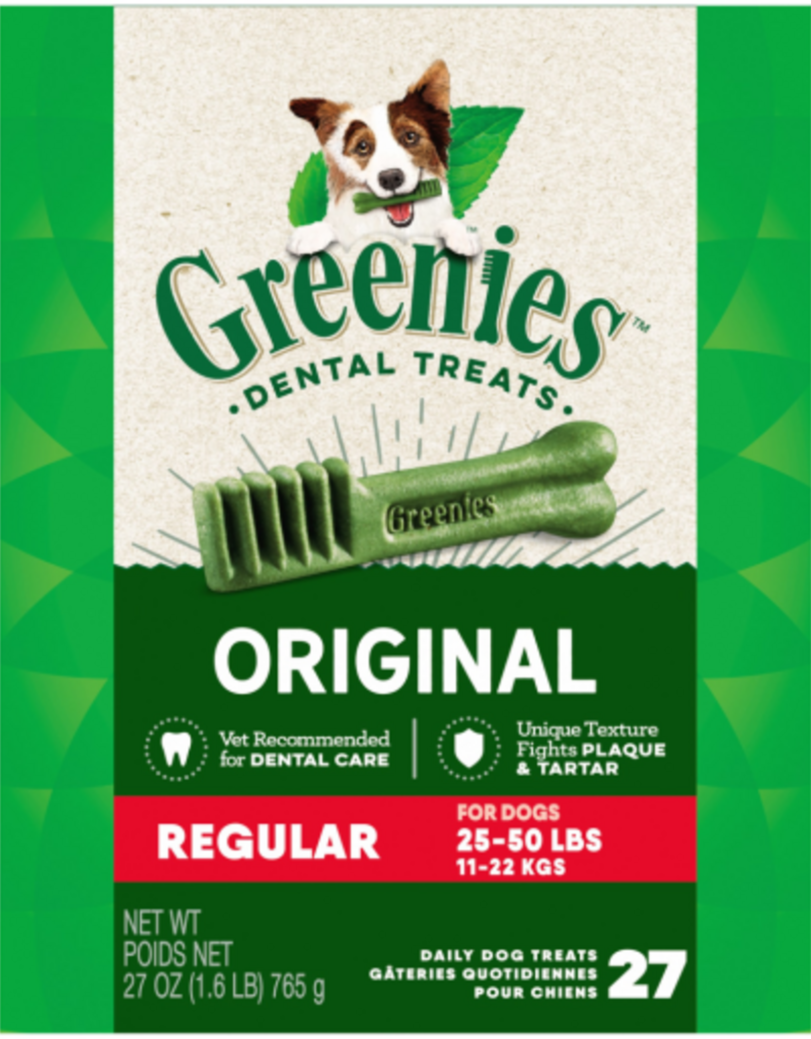 Greenies Greenies Original Regular Natural Dental Care Dog Treats 27 oz Pack (27 Treats)