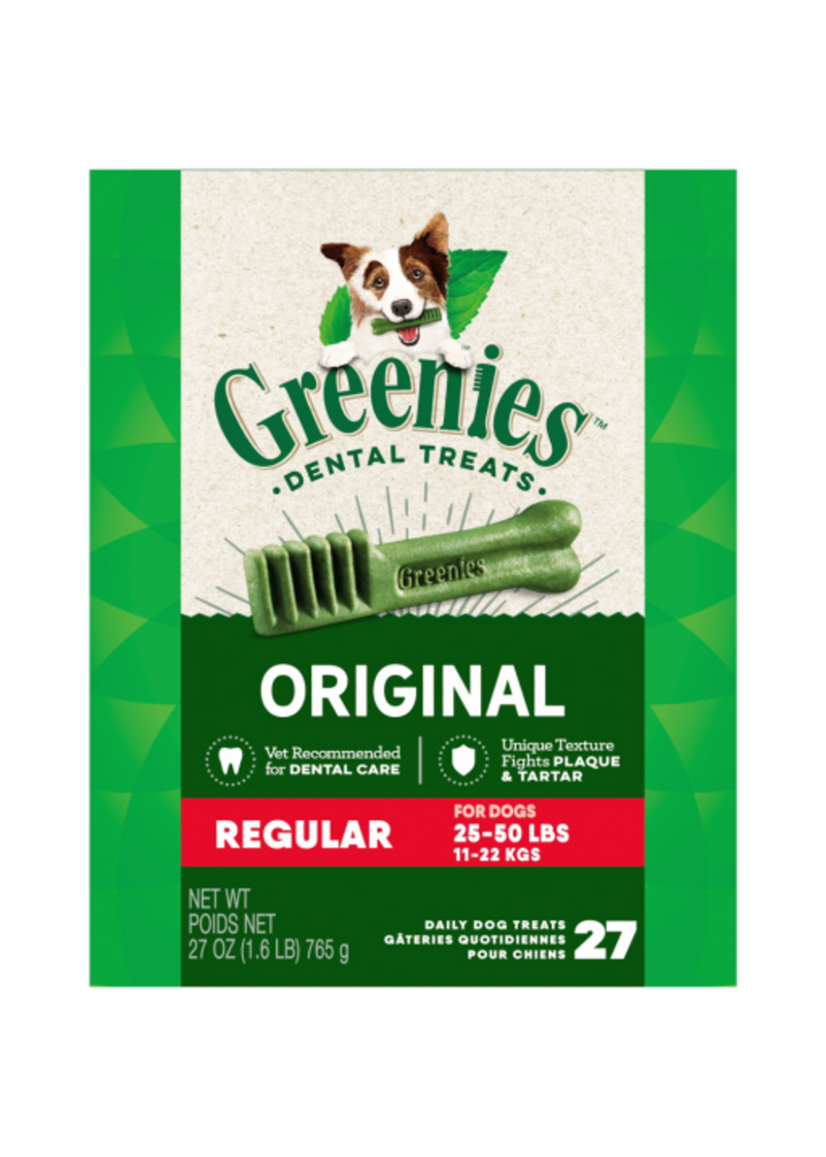 Greenies Greenies Original Regular Natural Dental Care Dog Treats 27 oz Pack (27 Treats)