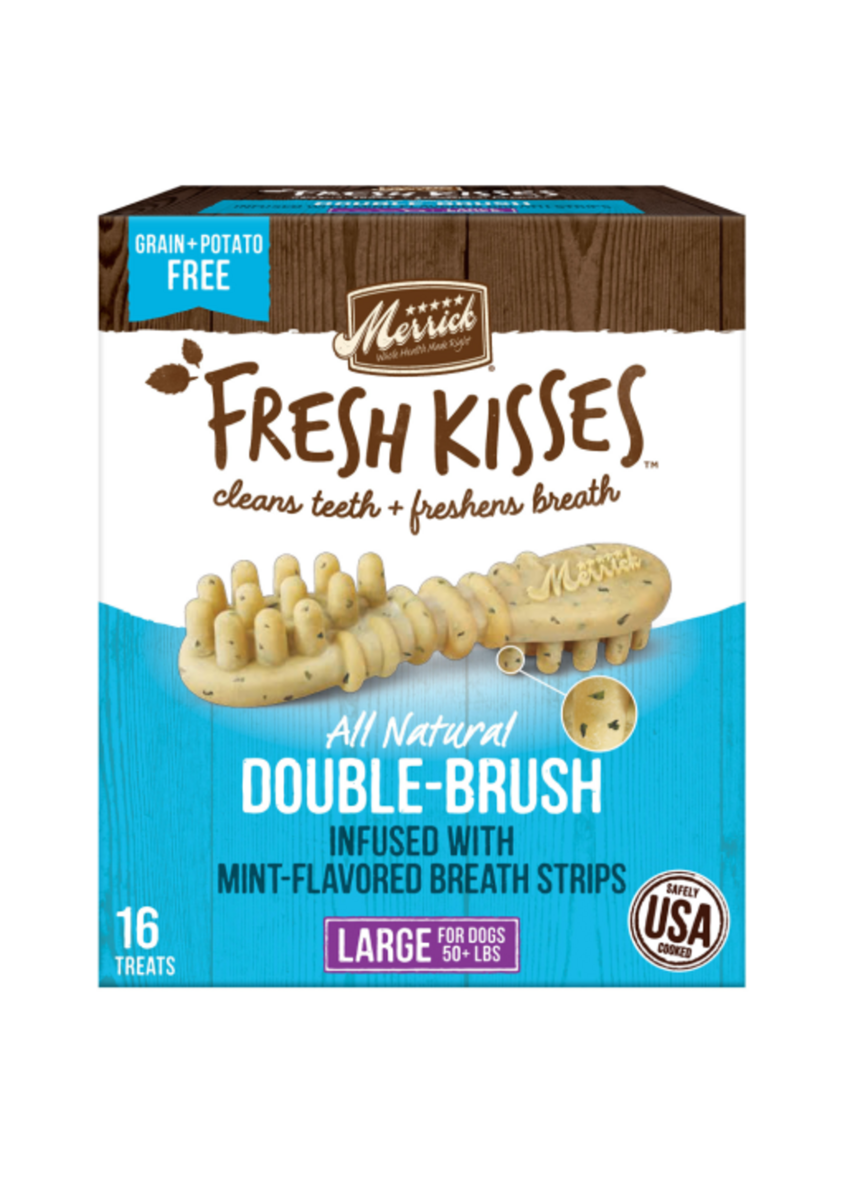 Merrick Merrick Fresh Kisses Mint Flavor Dental Treat for Dogs Large Brush 27 oz Box
