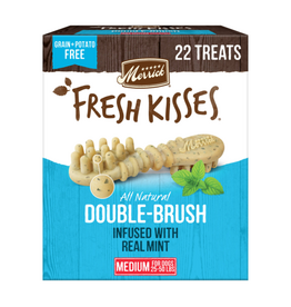 Merrick Merrick Fresh Kisses Mint Flavor Dental Treat for Dogs Medium Double Brush 23 oz Box