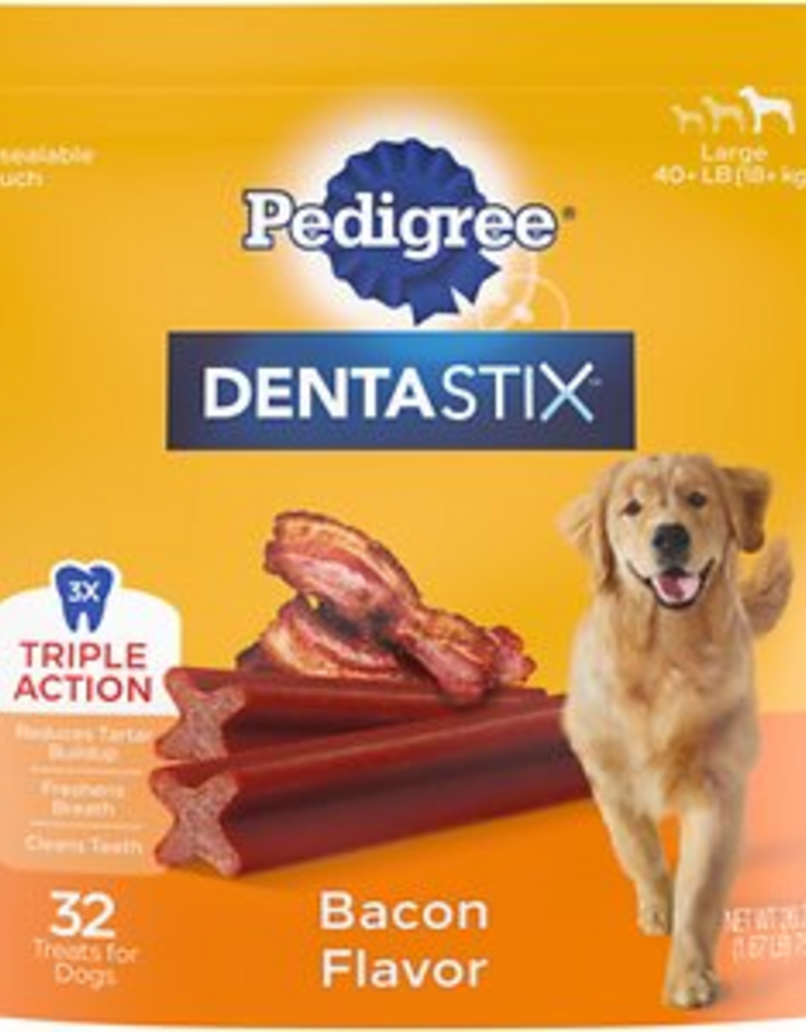 Pedigree Pedigree Dentastix Bacon Treats For Dogs  26.7 Oz Pouch