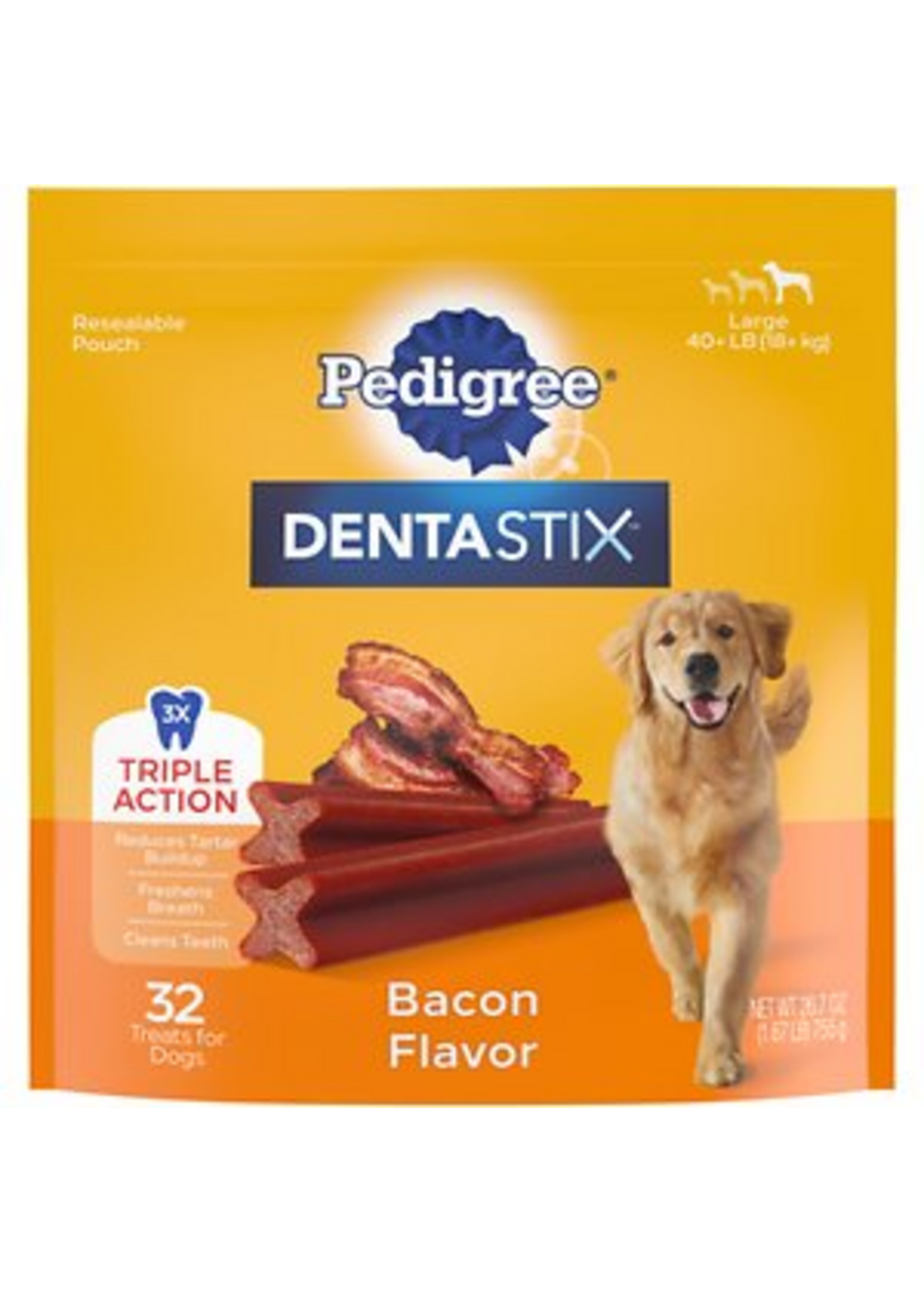 Pedigree Pedigree Dentastix Bacon Treats For Dogs  26.7 Oz Pouch