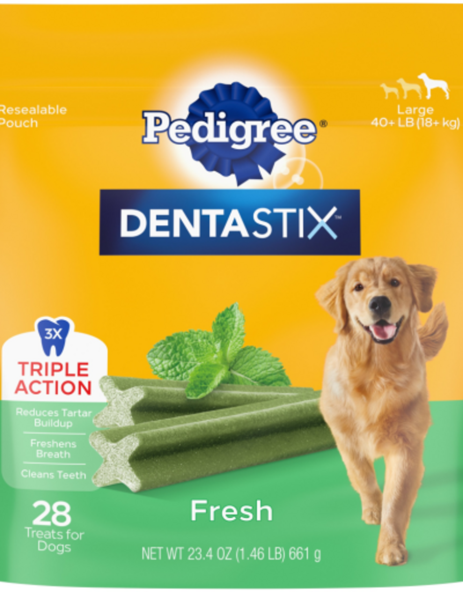 Pedigree Pedigree Dentastix Fresh Breath Large Dental Bones Treats for Dogs  1.52 lb Pack (28 Treats)