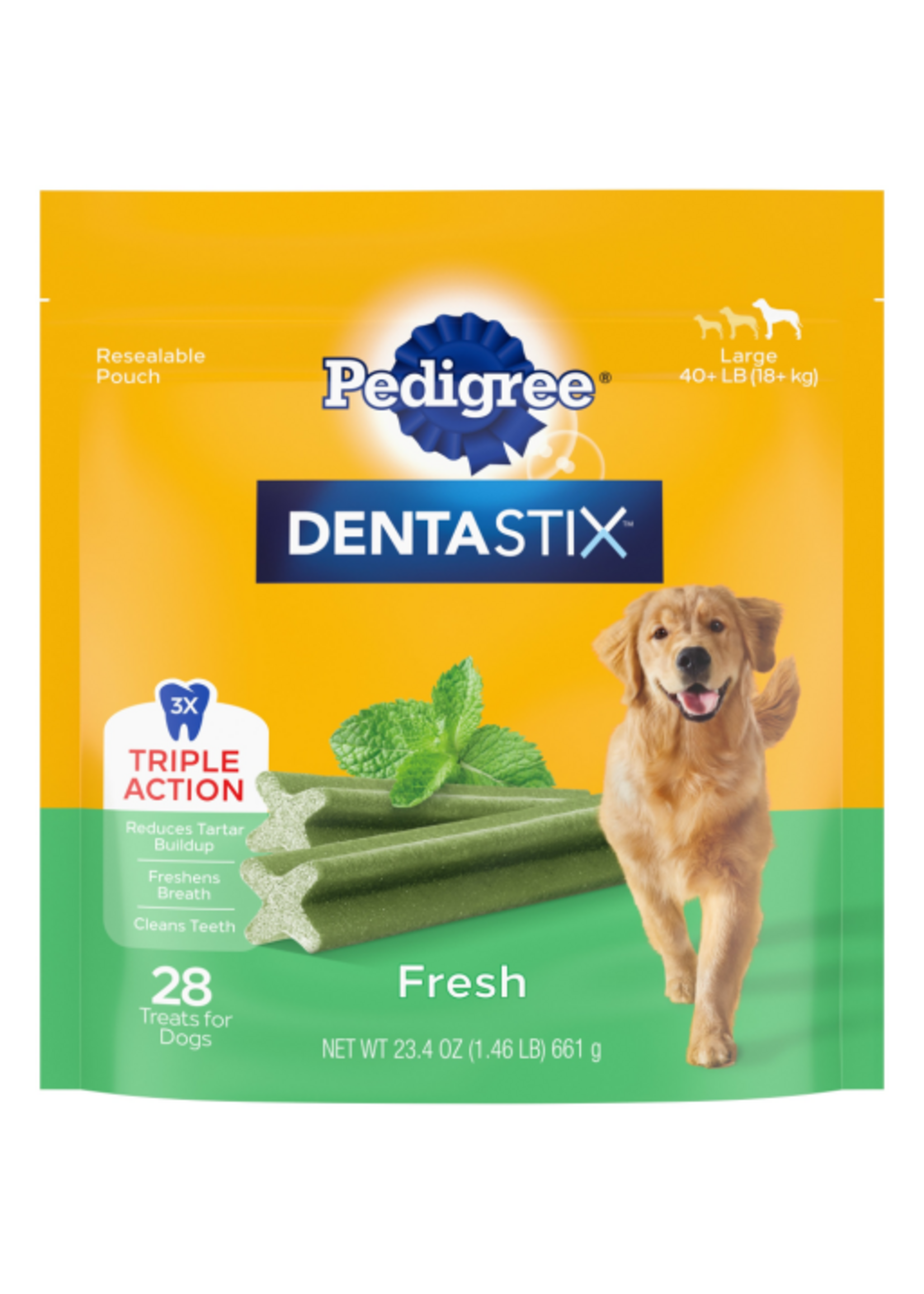 Pedigree Pedigree Dentastix Fresh Breath Large Dental Bones Treats for Dogs  1.52 lb Pack (28 Treats)