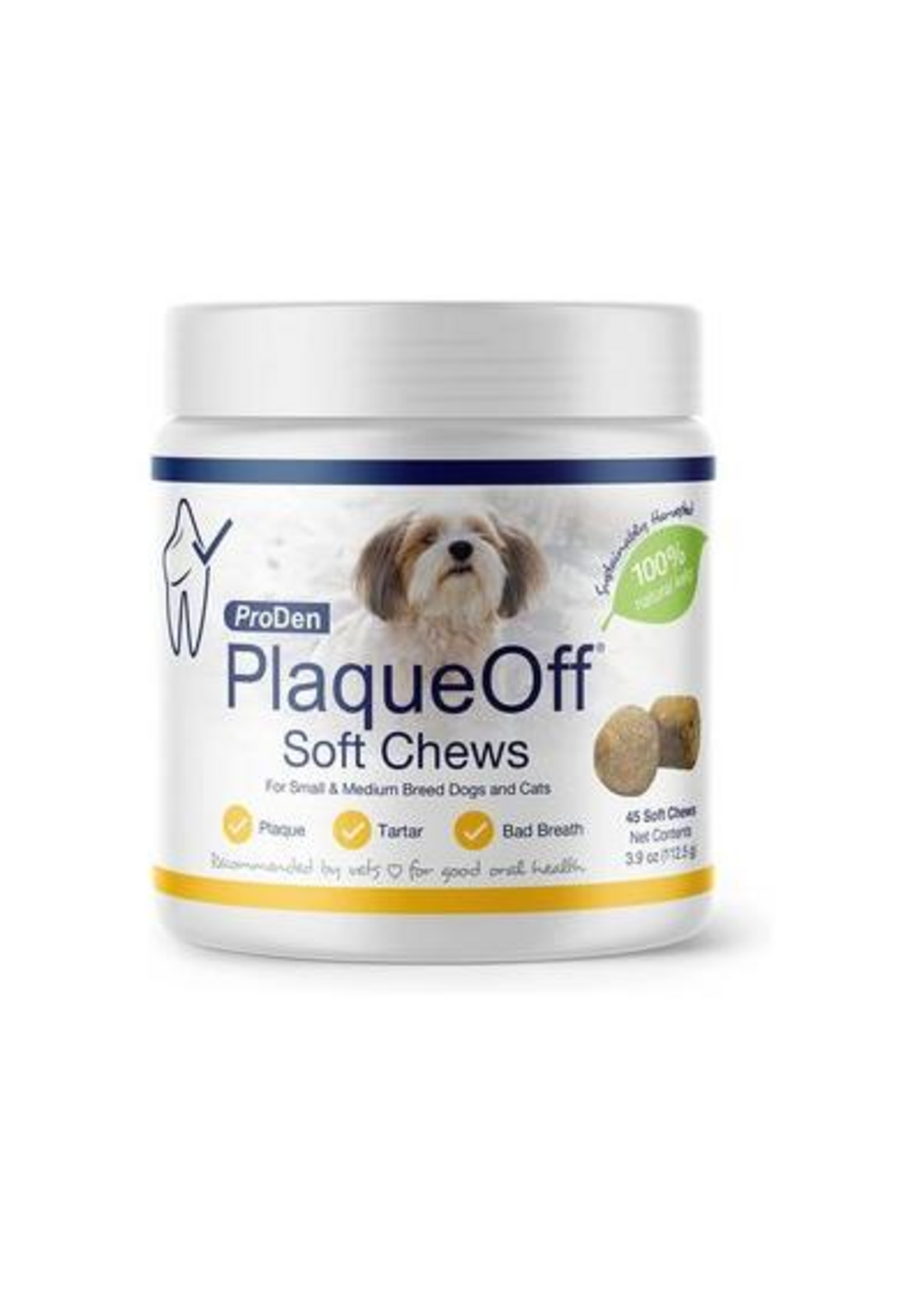 ProDen PlaqueOff Small & Medium Breed Dog Soft Chews Count of 45, .33 LB