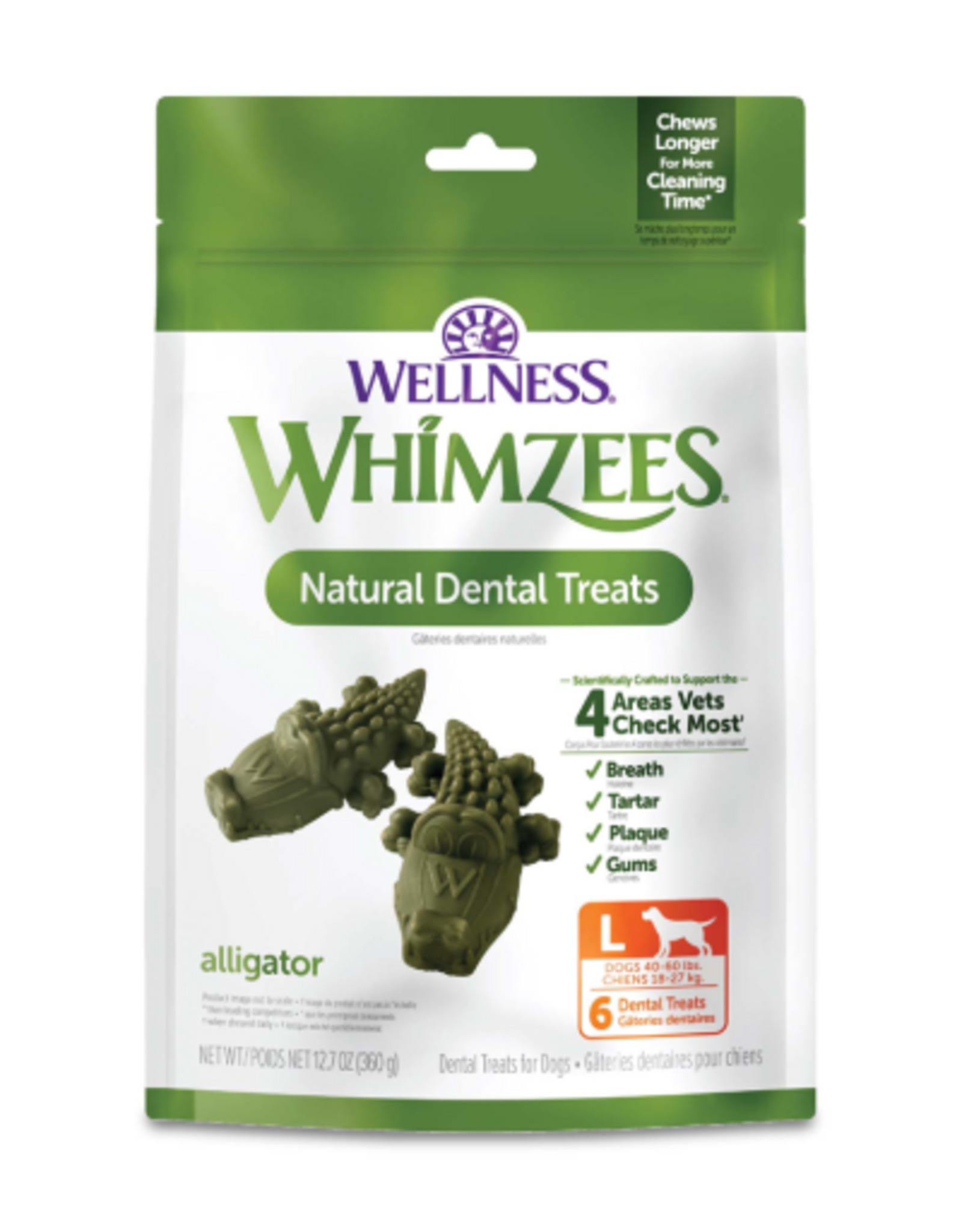 Wellness WHIMZEES Alligator Dental Chews for Dogs - Large Breed - 6 count