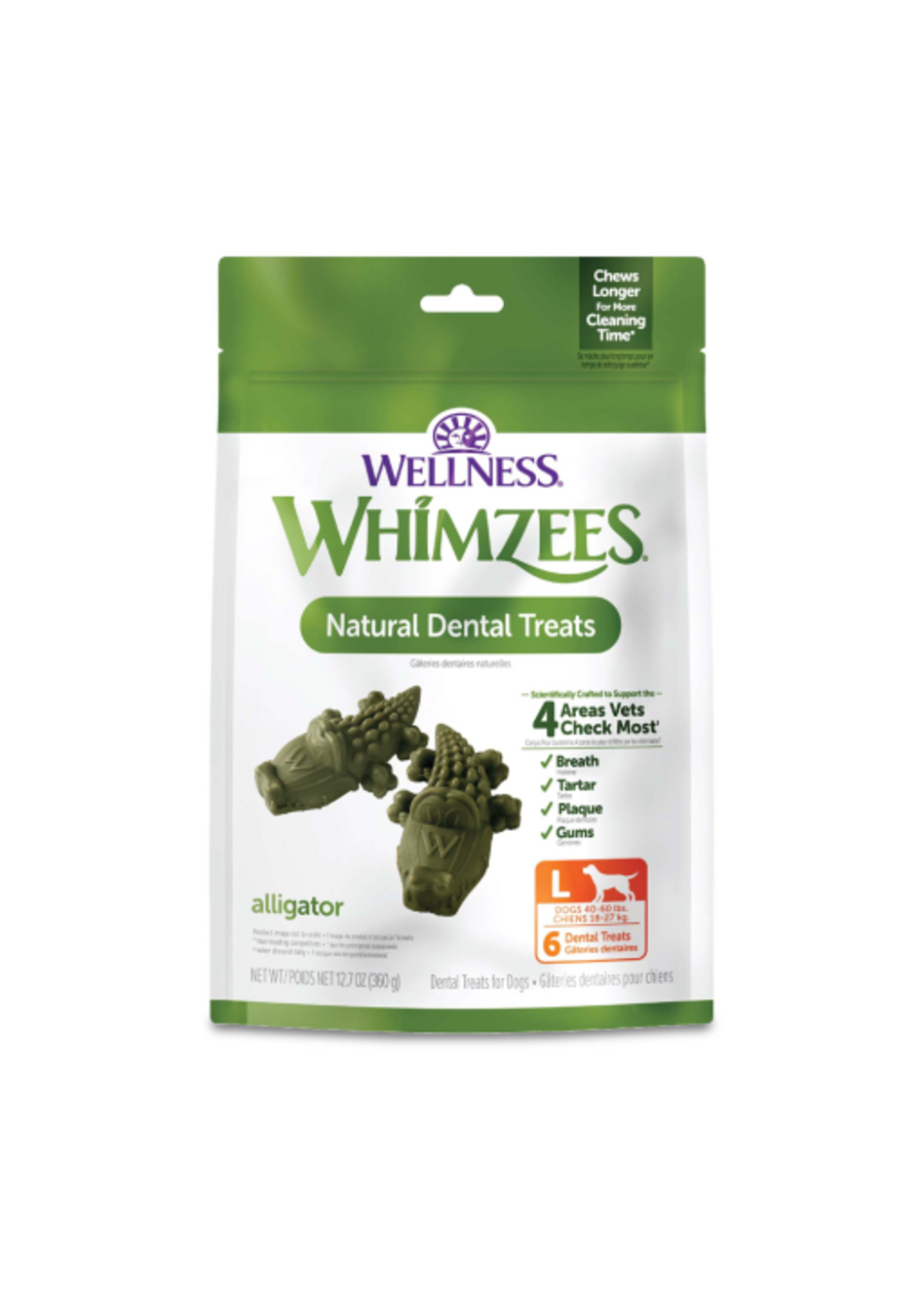 Wellness WHIMZEES Alligator Dental Chews for Dogs - Large Breed - 6 count