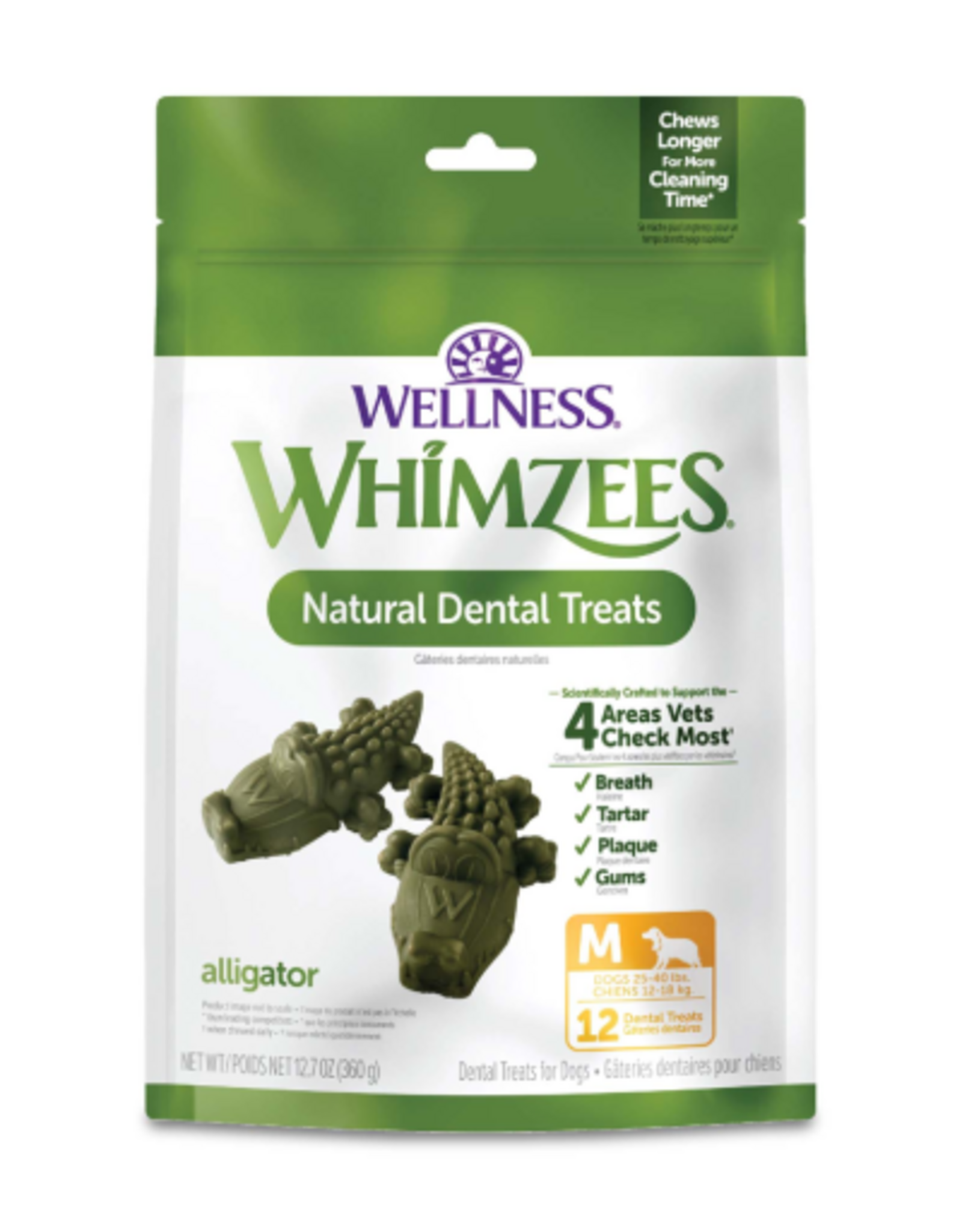 Wellness WHIMZEES Alligator Dental Chews for Dogs - Medium Breed - 12 count