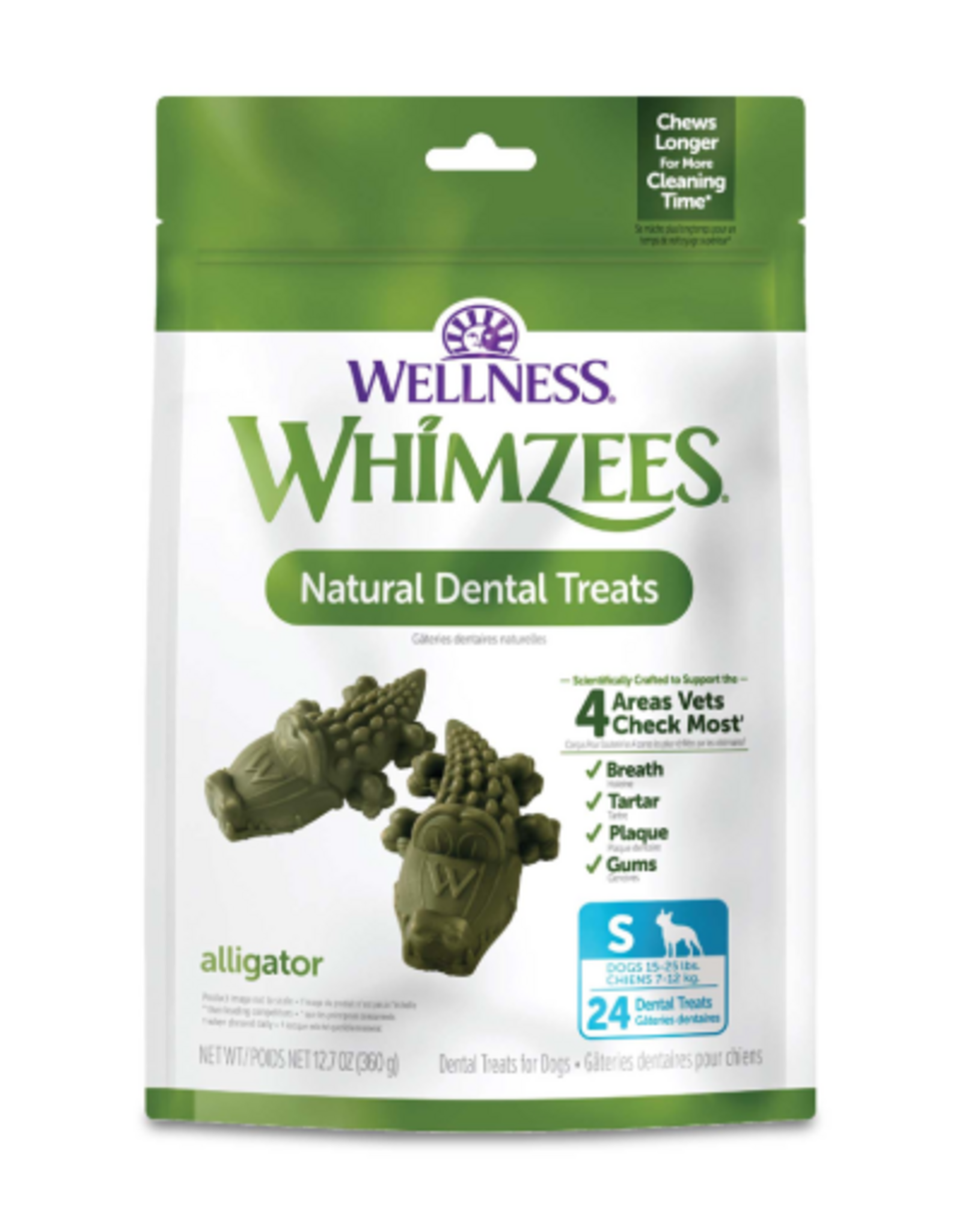 Wellness WHIMZEES Alligator Dental Chews for Dogs - Small Breed - 24 count
