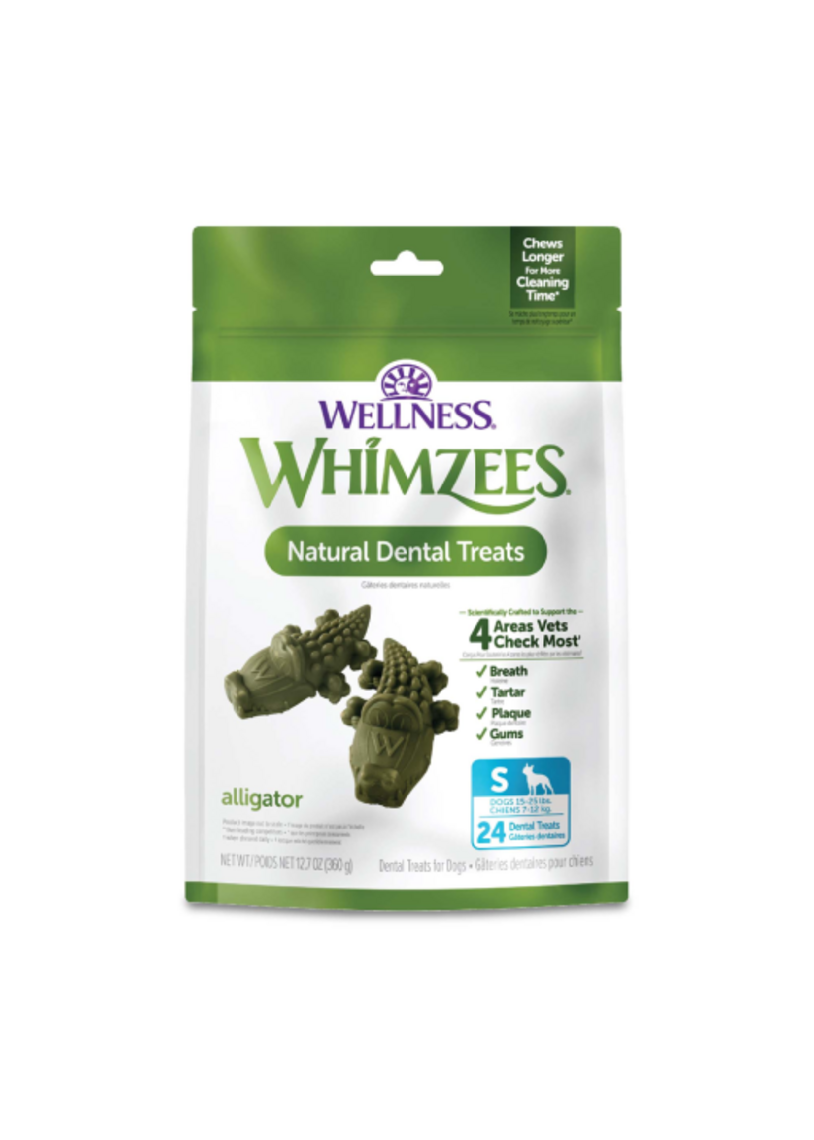 Wellness WHIMZEES Alligator Dental Chews for Dogs - Small Breed - 24 count