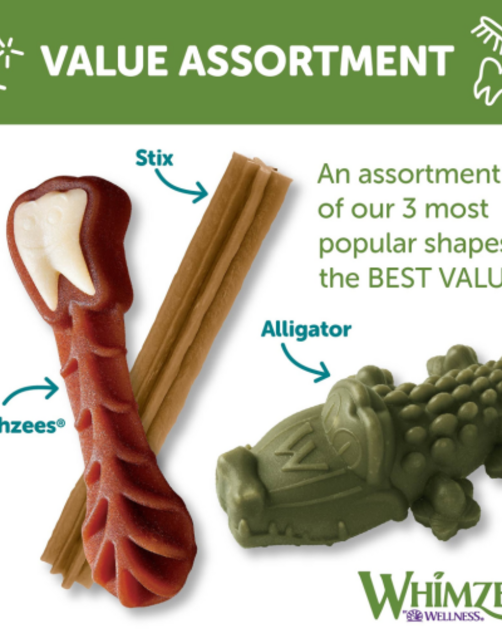 Wellness WHIMZEES Variety Box Dental Chews for Dogs - Medium Breed - 28 count