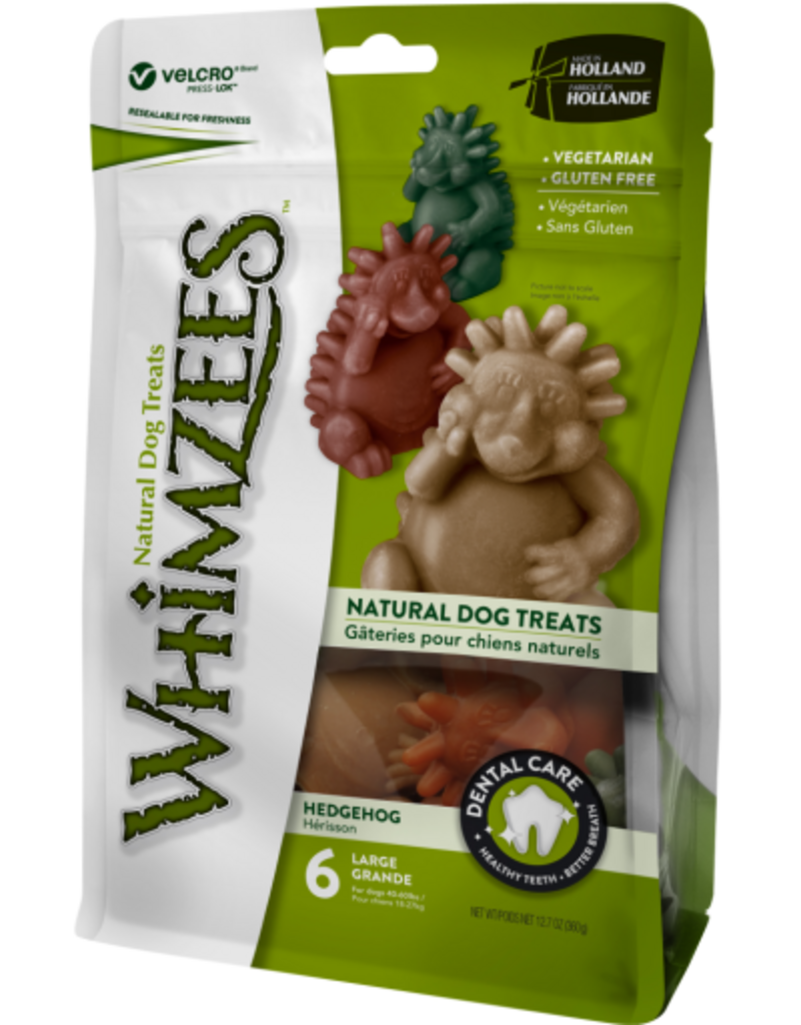 Wellness WHIMZEES Hedgehog Dental Chews for Dogs - Large Breed - 6 count