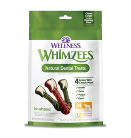 Wellness WHIMZEES Brushzees Dental Chews for Dogs - Medium Breed - 12 count