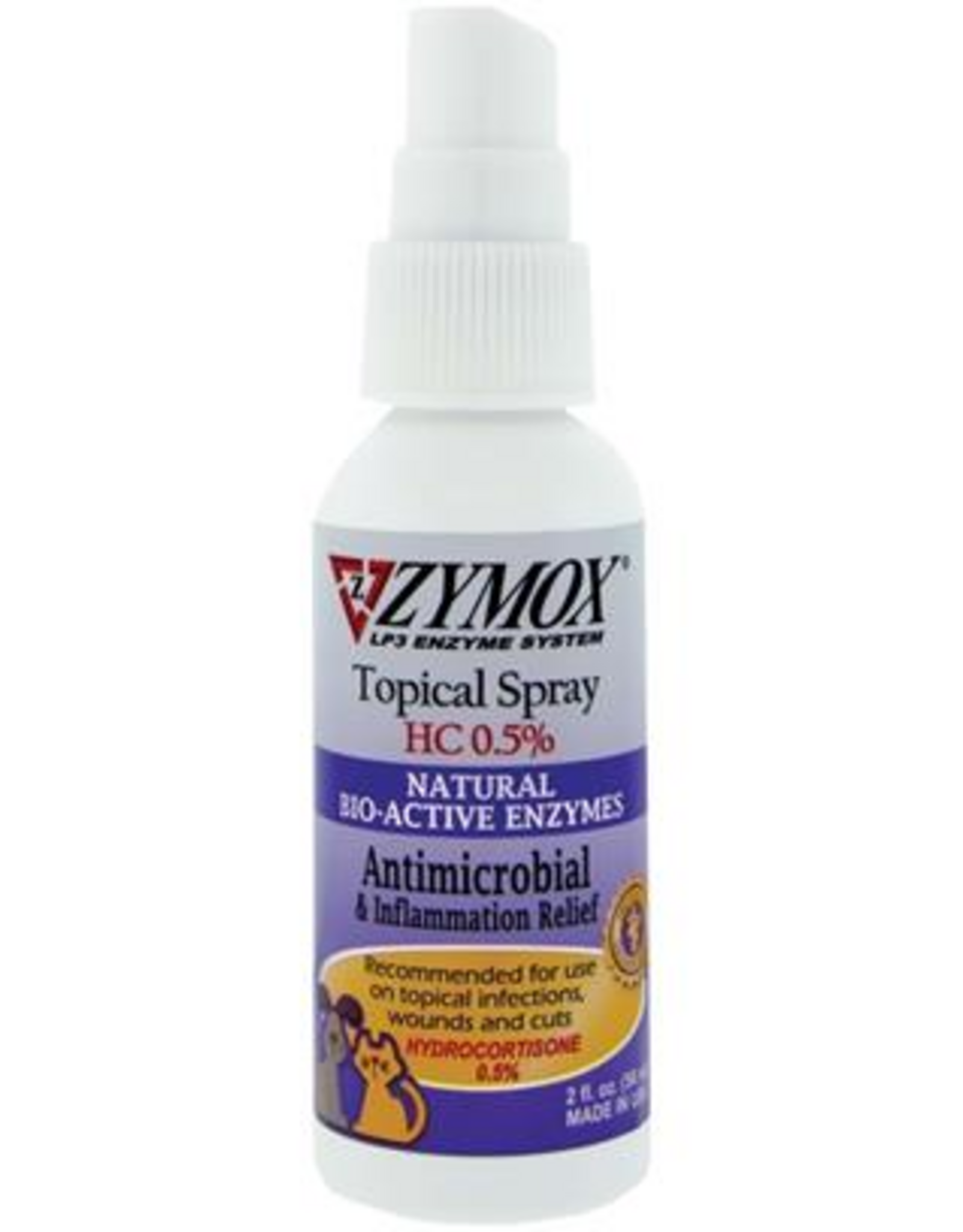 Zymox Zymox Hydrocortisone OTC Wound/Itch Spray for Dogs and Cats