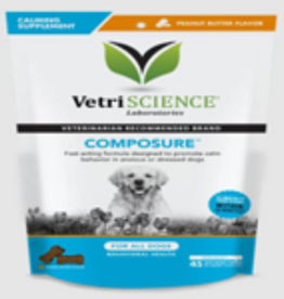 VetriScience VetriScience Composure Calming Supplement Dog Chews - 45 Count - Peanut Butter
