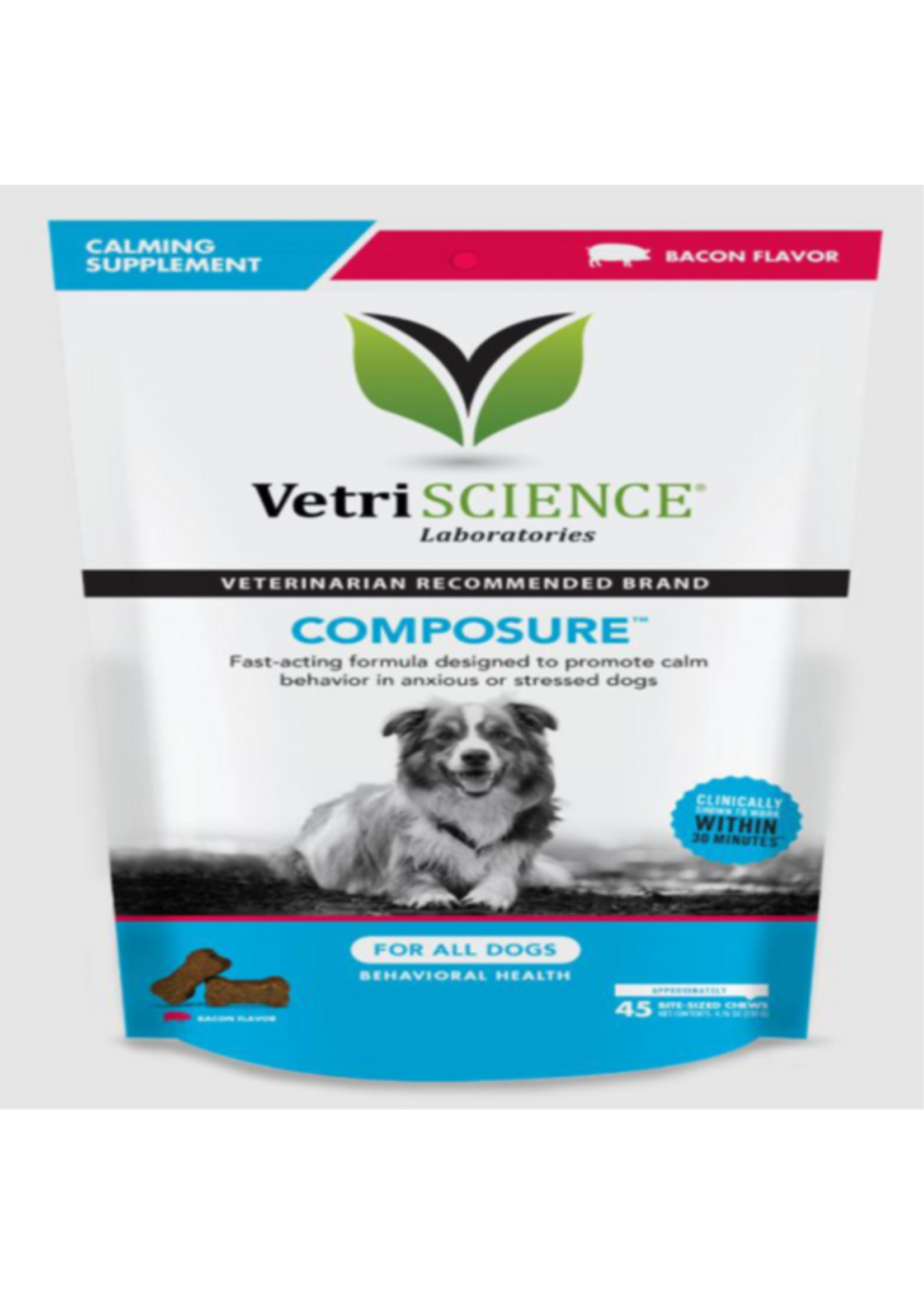 VetriScience VetriScience Composure Calming Supplement Dog Chews - 5.64 Oz - Bacon