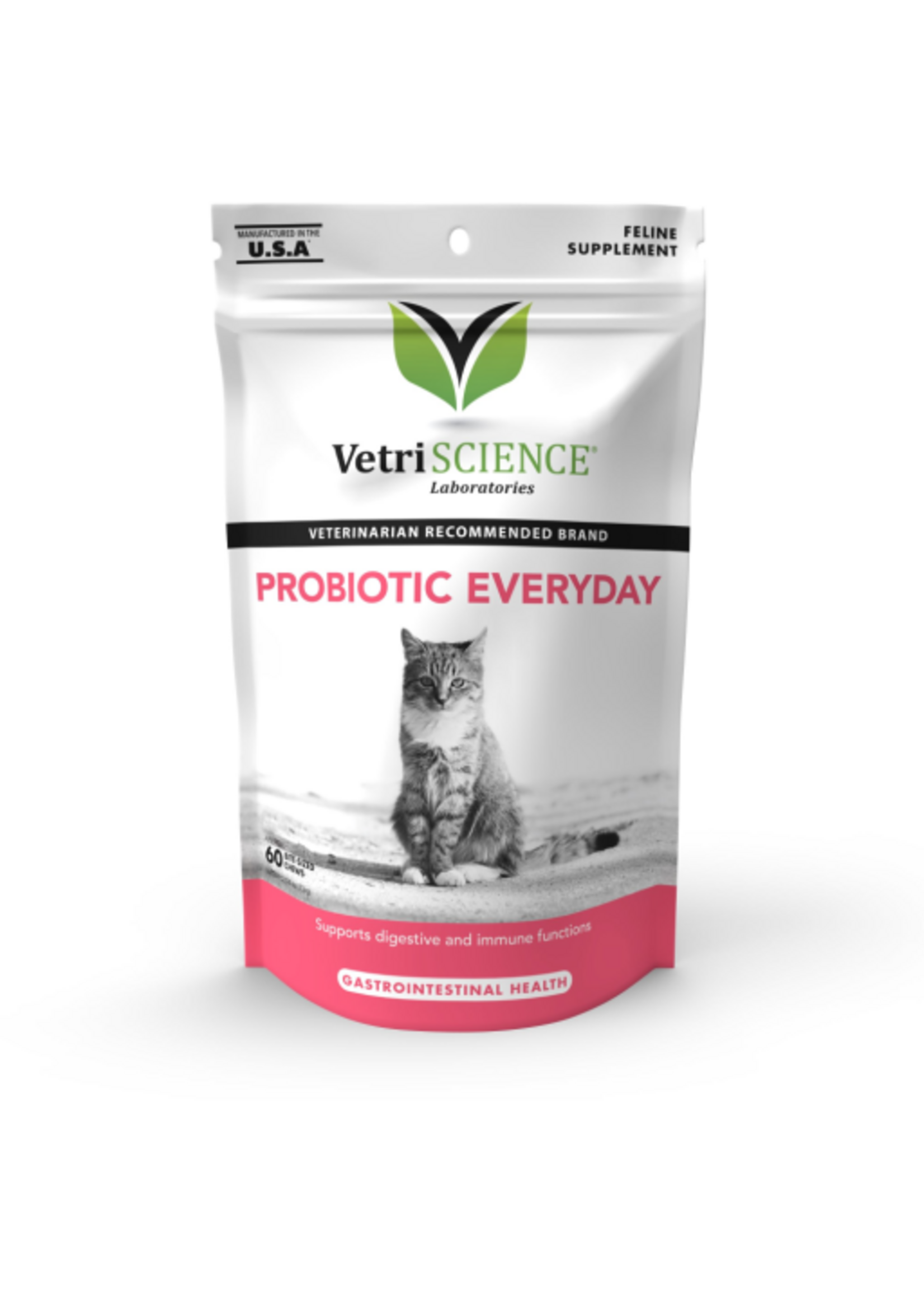 VetriScience VetriScience Feline Probiotic Everyday for Cats  Duck Flavor - 60 Chews