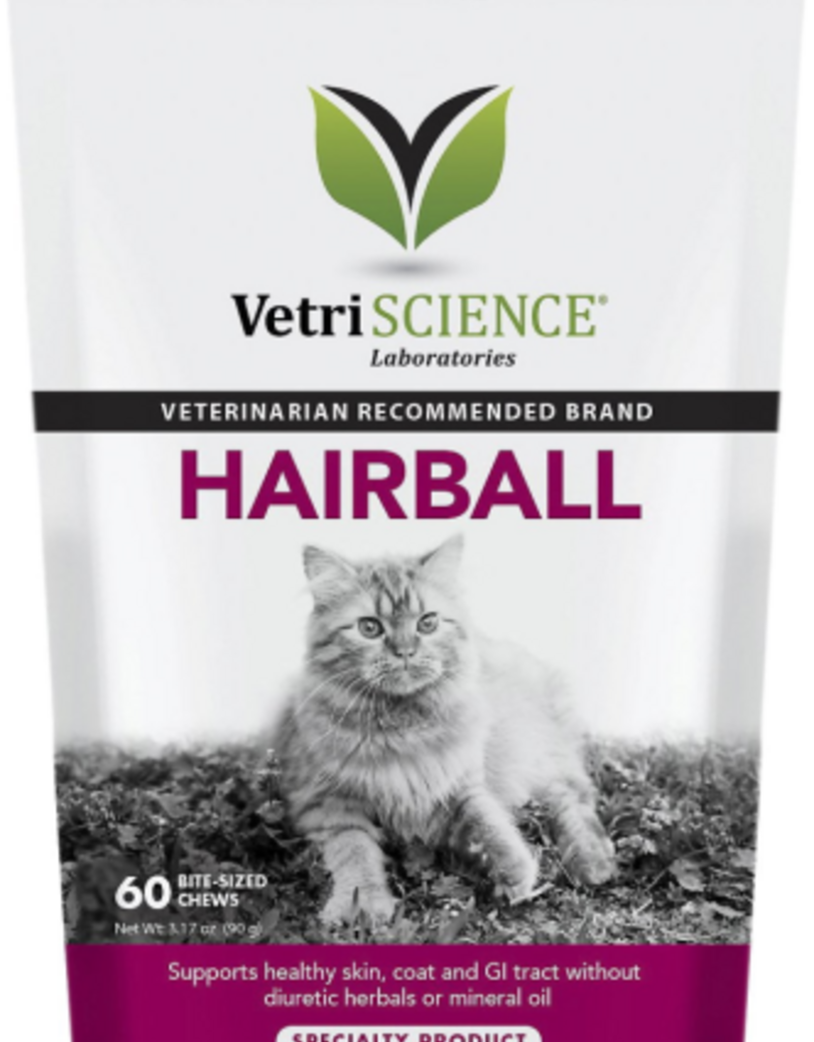 VetriScience VetriScience Hairball Care Supplements  for Cats Chicken Liver  60 Chews