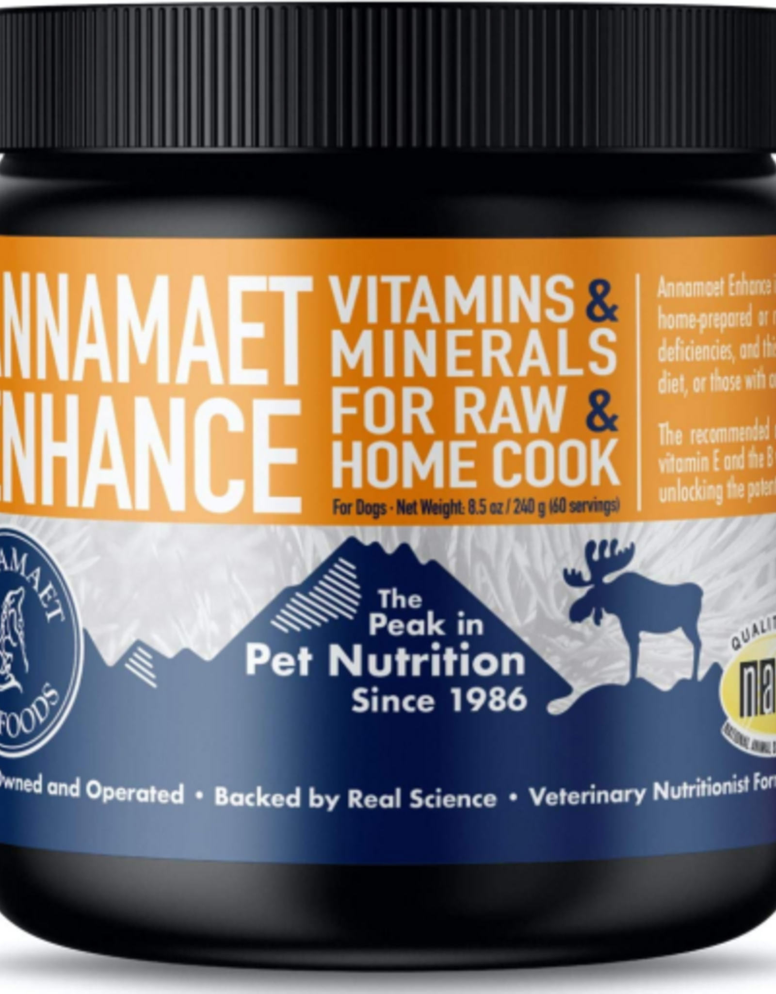 Annamaet Annamaet Enhance Vitamin and Mineral Supplement for Raw and Home Cook Meals for Dogs  8.5-oz jar Off White