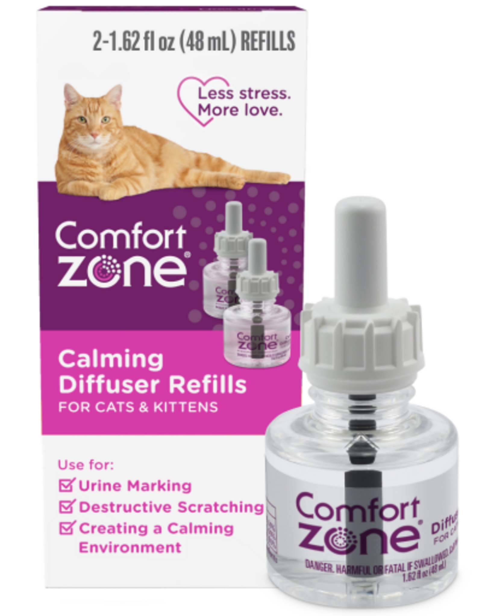 Farnam Comfort Zone Cat Calming Diffuser Refill  48 ml-2 Pack  60 Day Use 2 Pack