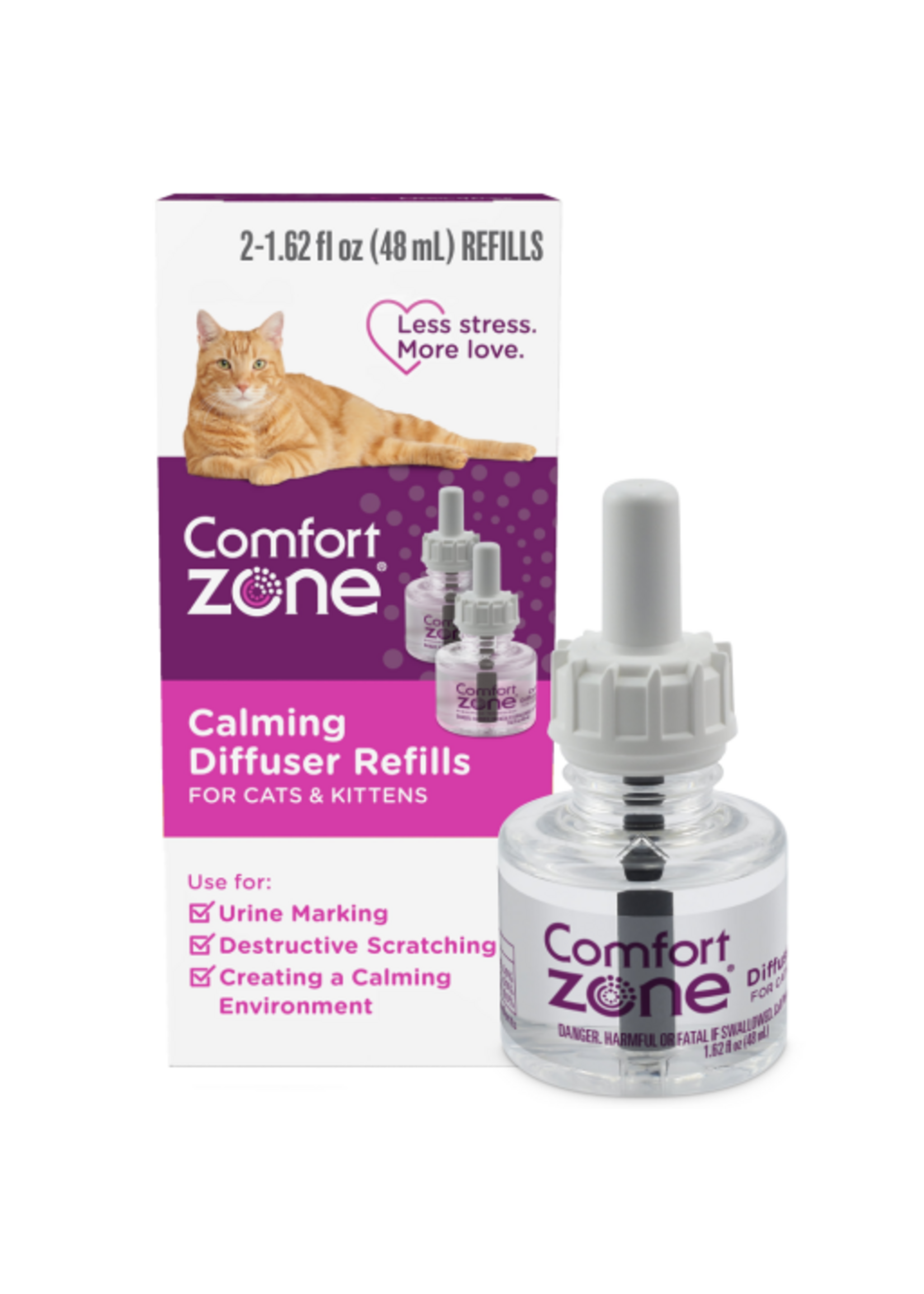 Farnam Comfort Zone Cat Calming Diffuser Refill 48 ml-2 Pack  60 Day Use 2 Pack