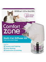 Farnam Comfort Zone Calming For Single and Multi-Cat Homes Single Diffuser Kit - 48ml