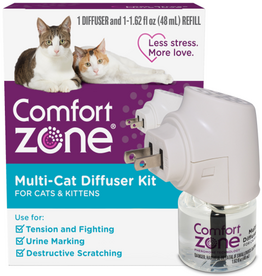 Farnam Comfort Zone Calming For Single and Multi-Cat Homes Single Diffuser Kit - 48ml
